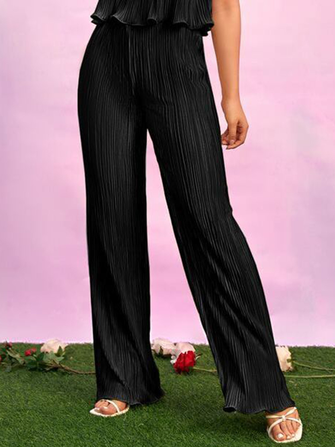 Molly & Michel Women Self Design Trousers