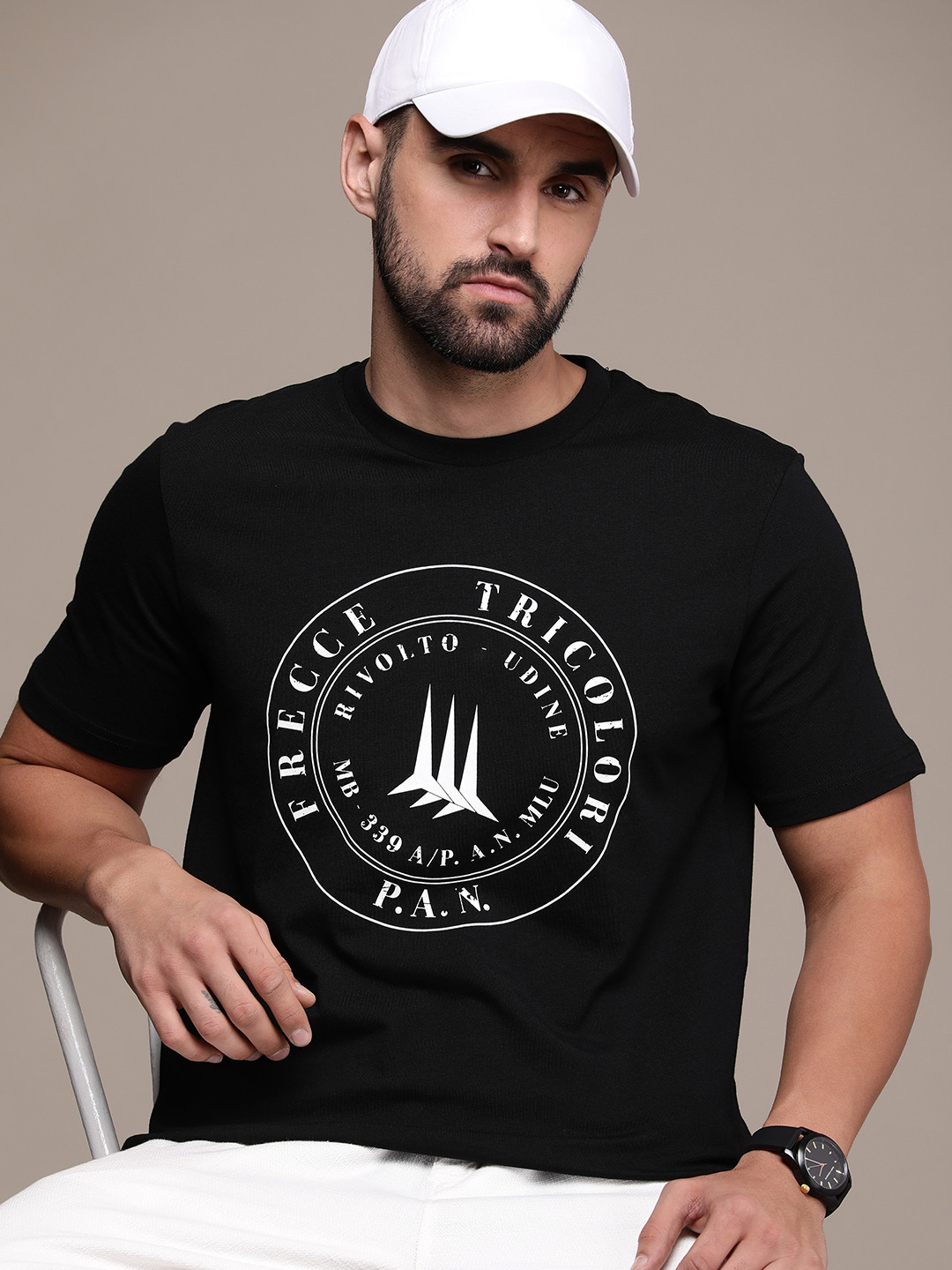 Burnt Umber Men Graphic Printed T-shirt