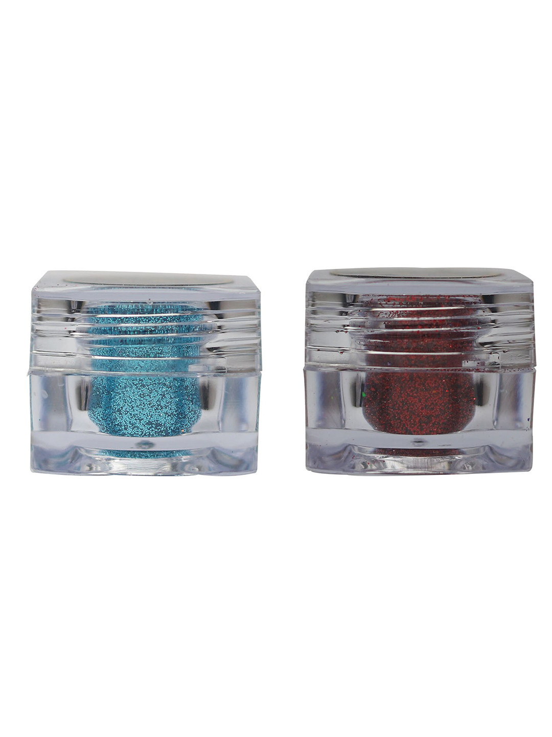 Veoni BELLE Set of 2 HD Holographic Glitter Eyeshadow 5 g each - Turquoise Blue & Ruby Red