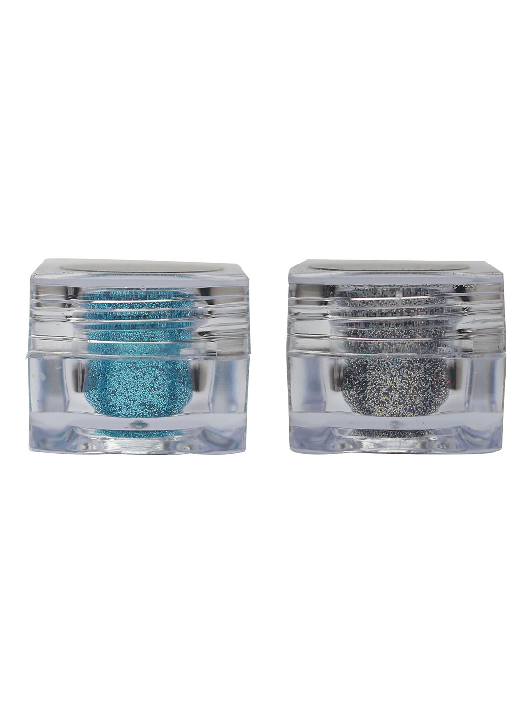 Veoni BELLE Set of 2 Holographic Glitter Eye Pigment 5g Each - Dark Starlit+Turquoise Blue