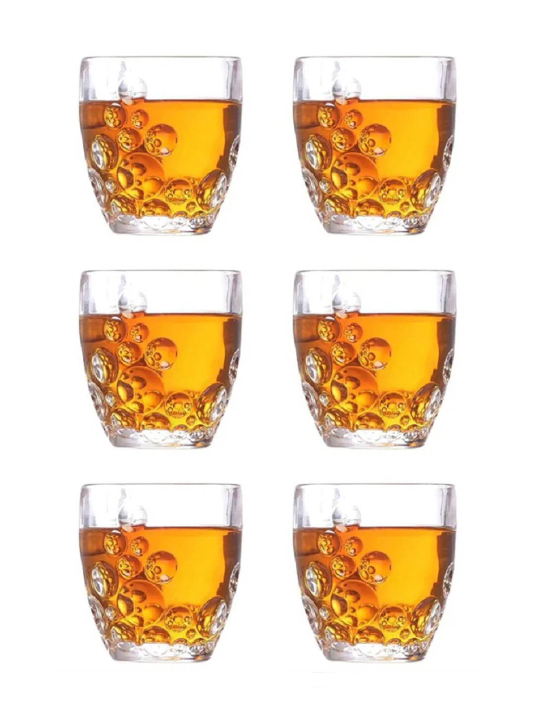 FINSTER Transparent 6 Pieces Easy to Clean Glass Whisky Glass