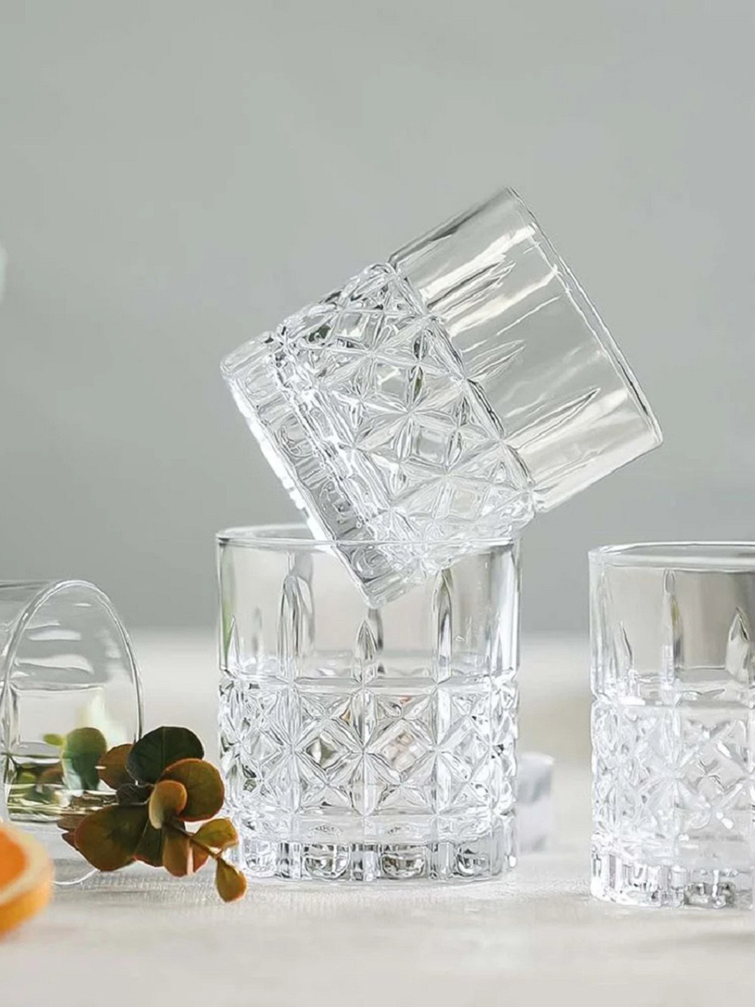 FINSTER Transparent 6 Pieces Easy to Clean Whisky Glass 330 ml