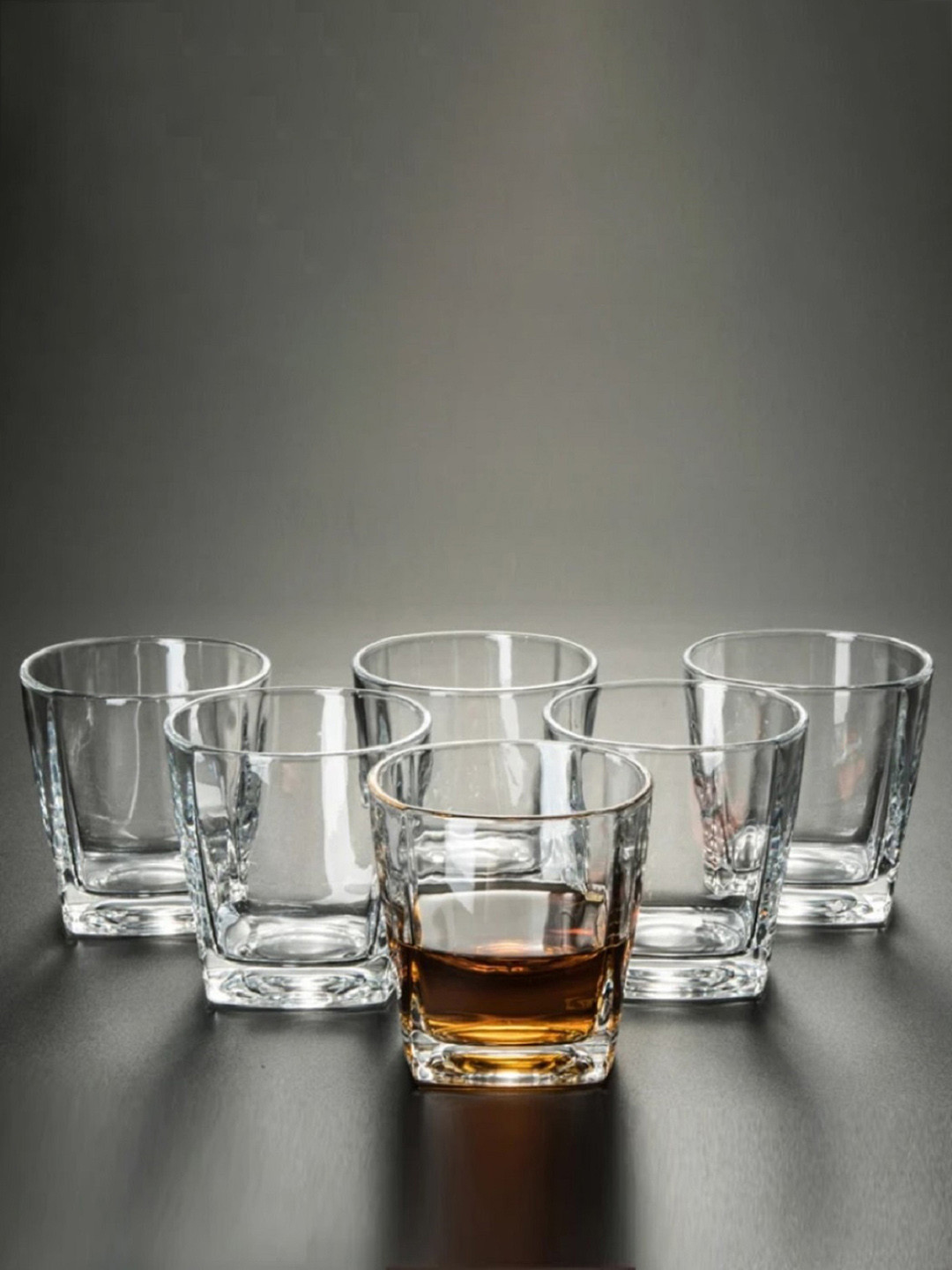 FINSTER Transparent 6 Pieces Easy to Clean Whisky Glass 310 ml