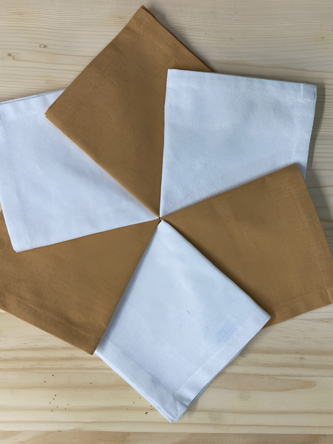 FOVEROS Brown & White 6 Pieces Cotton Roti Covers