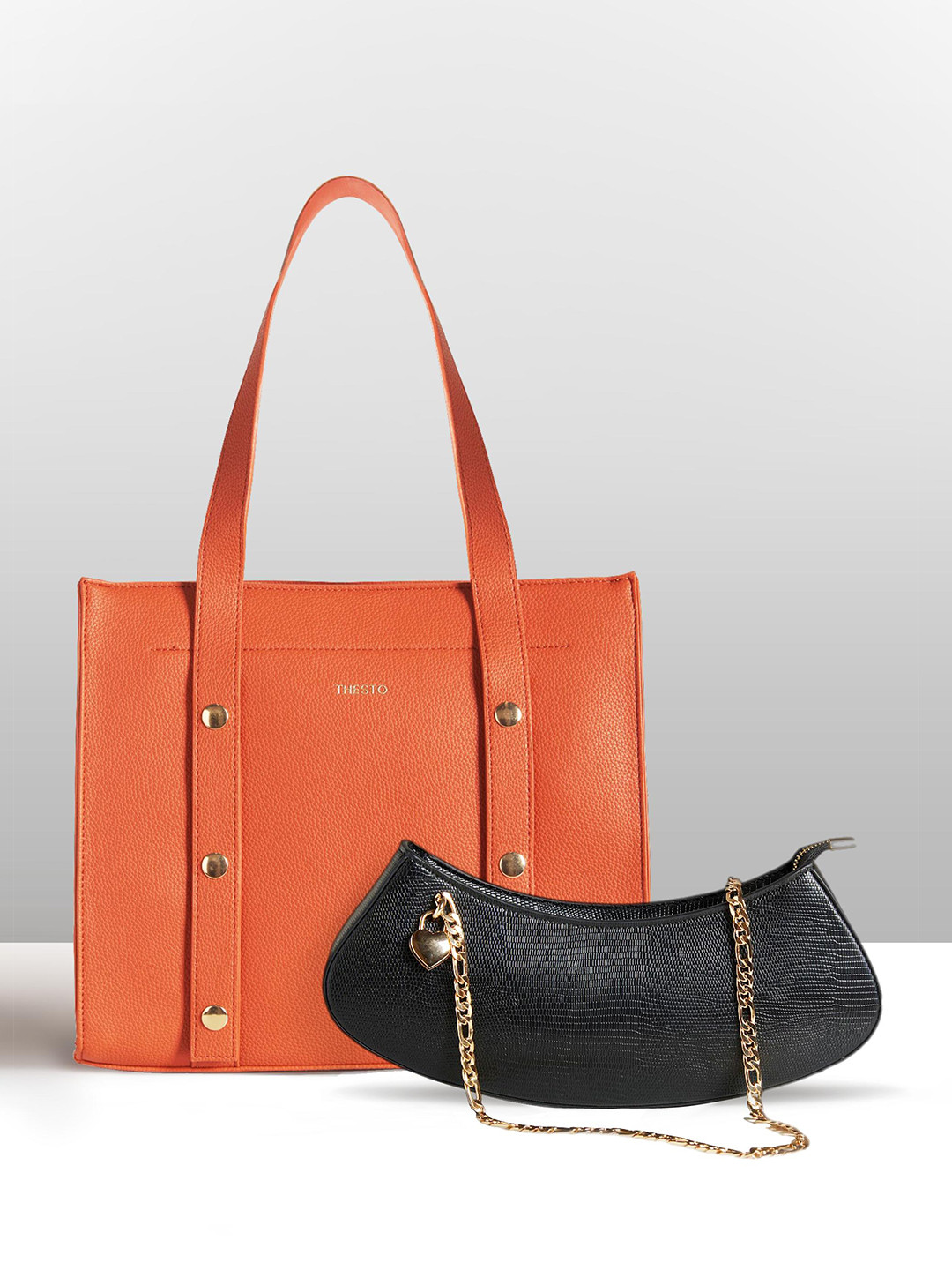 THESTO Set Of 2 Structured Handheld Bag