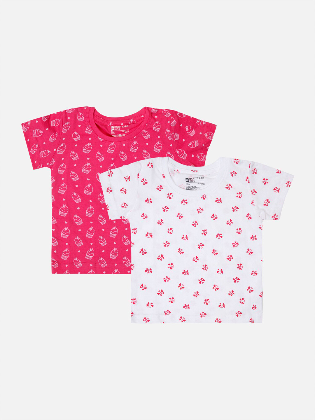 Bodycare Girls Pack of 2 Printed Cotton T-shirts