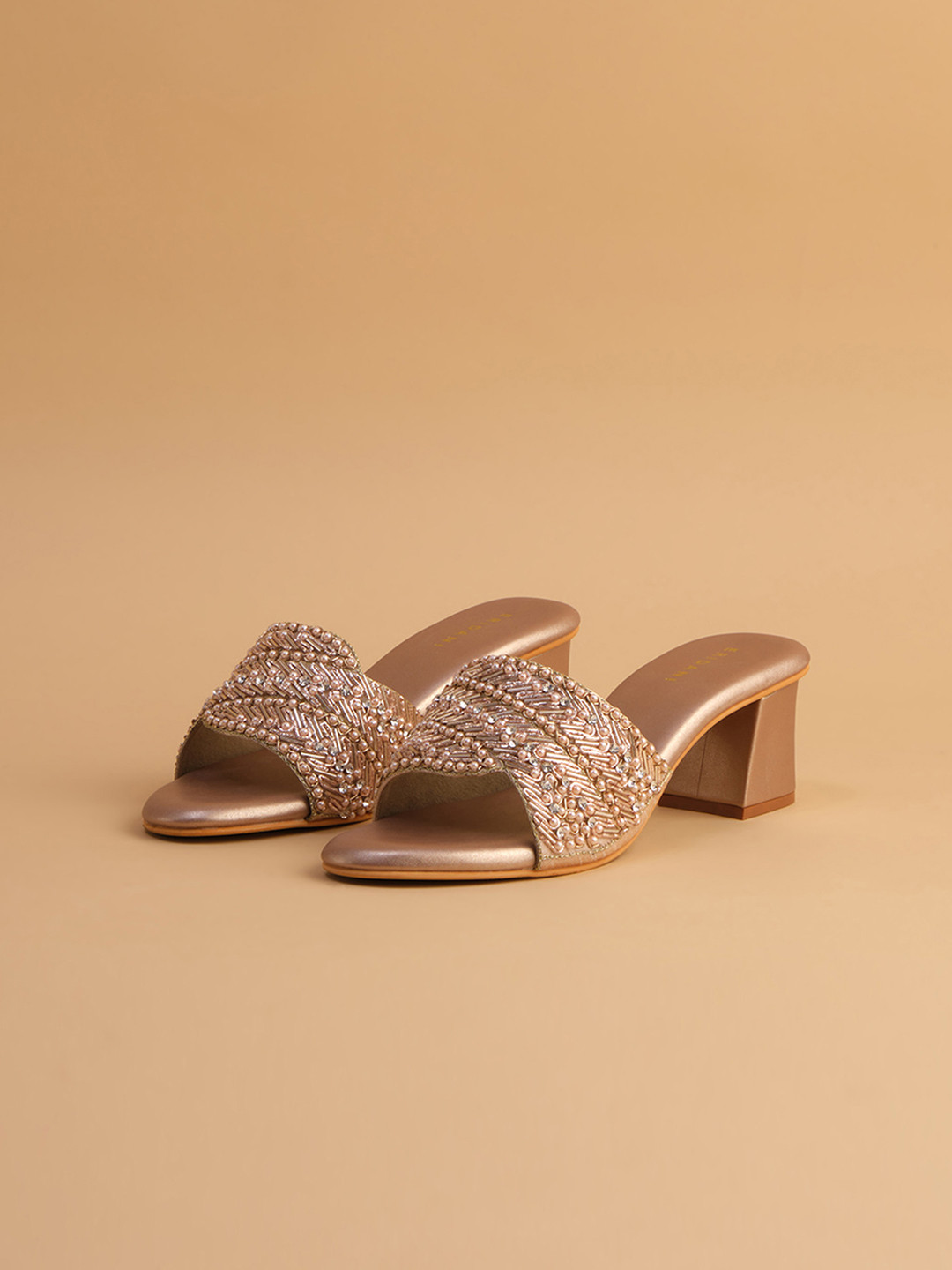 ERIDANI Embellished Block Heels