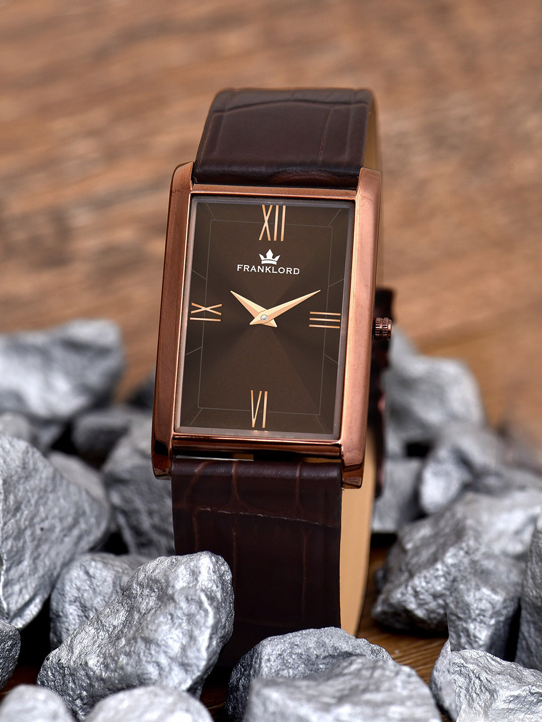 Franklord Men Leather Analogue Watch F-113 BRWG