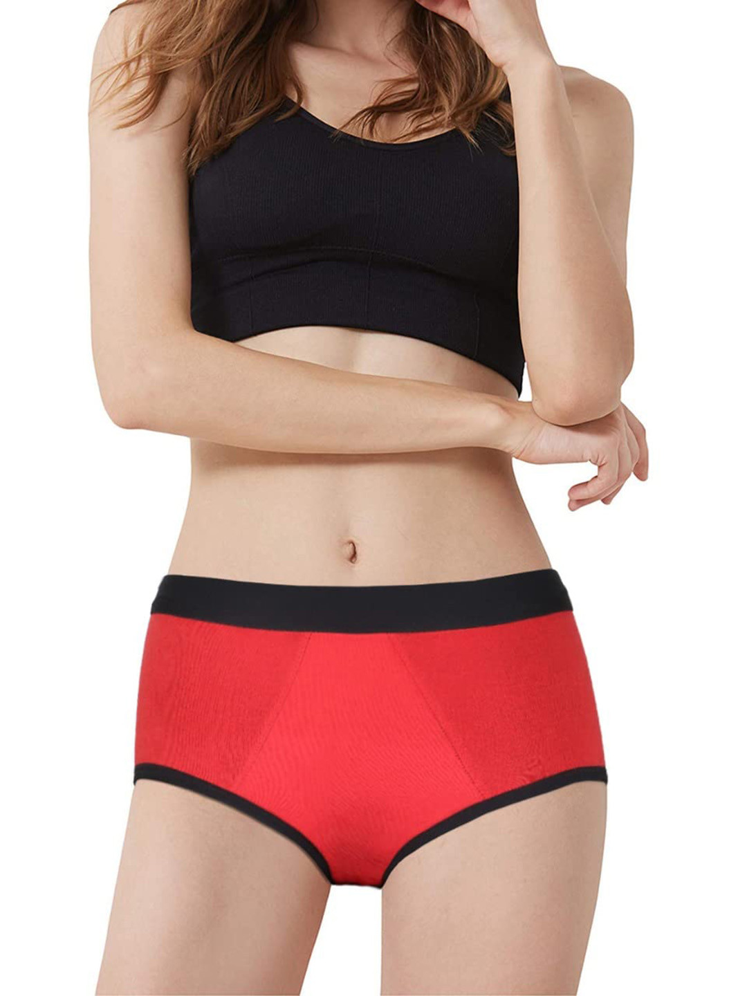 CareDone Washable and Reusable Mid Rise Leak-Proof Cotton Period Brief