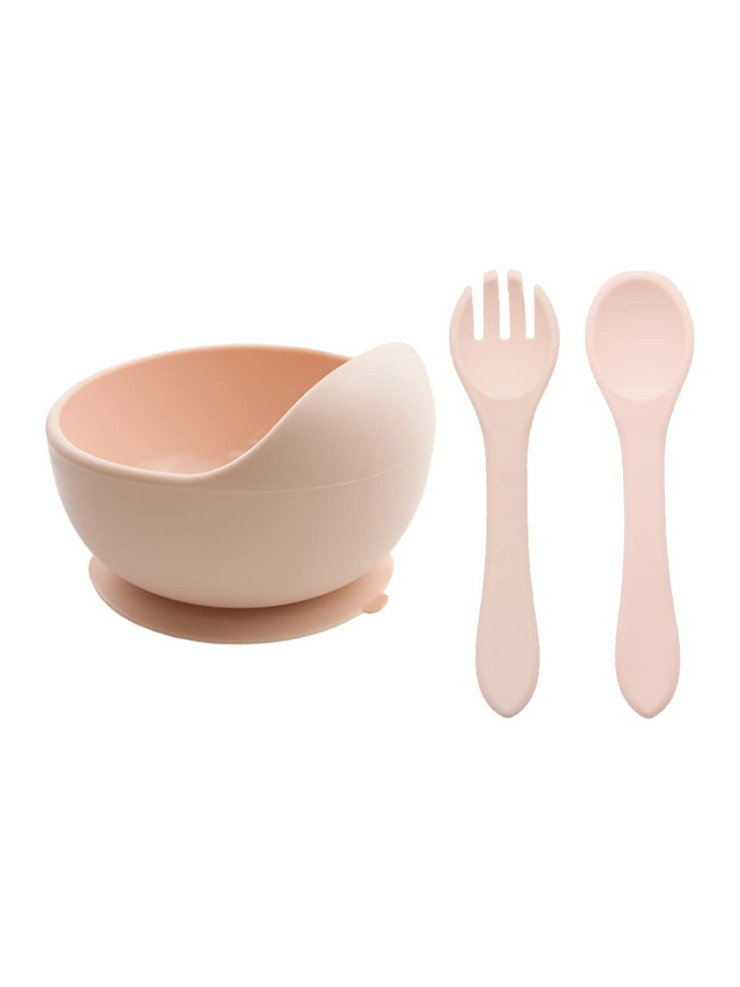 GUCHIGU Cream Coloured Silicone Bowl With Spoon Set