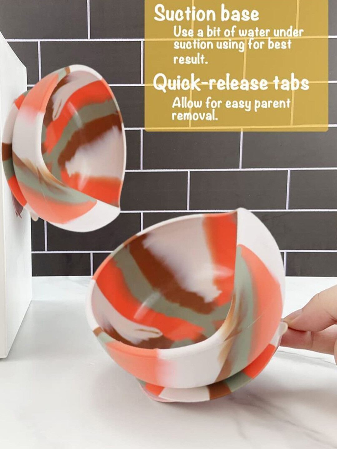 GUCHIGU Red Silicone Bowl With Spoon