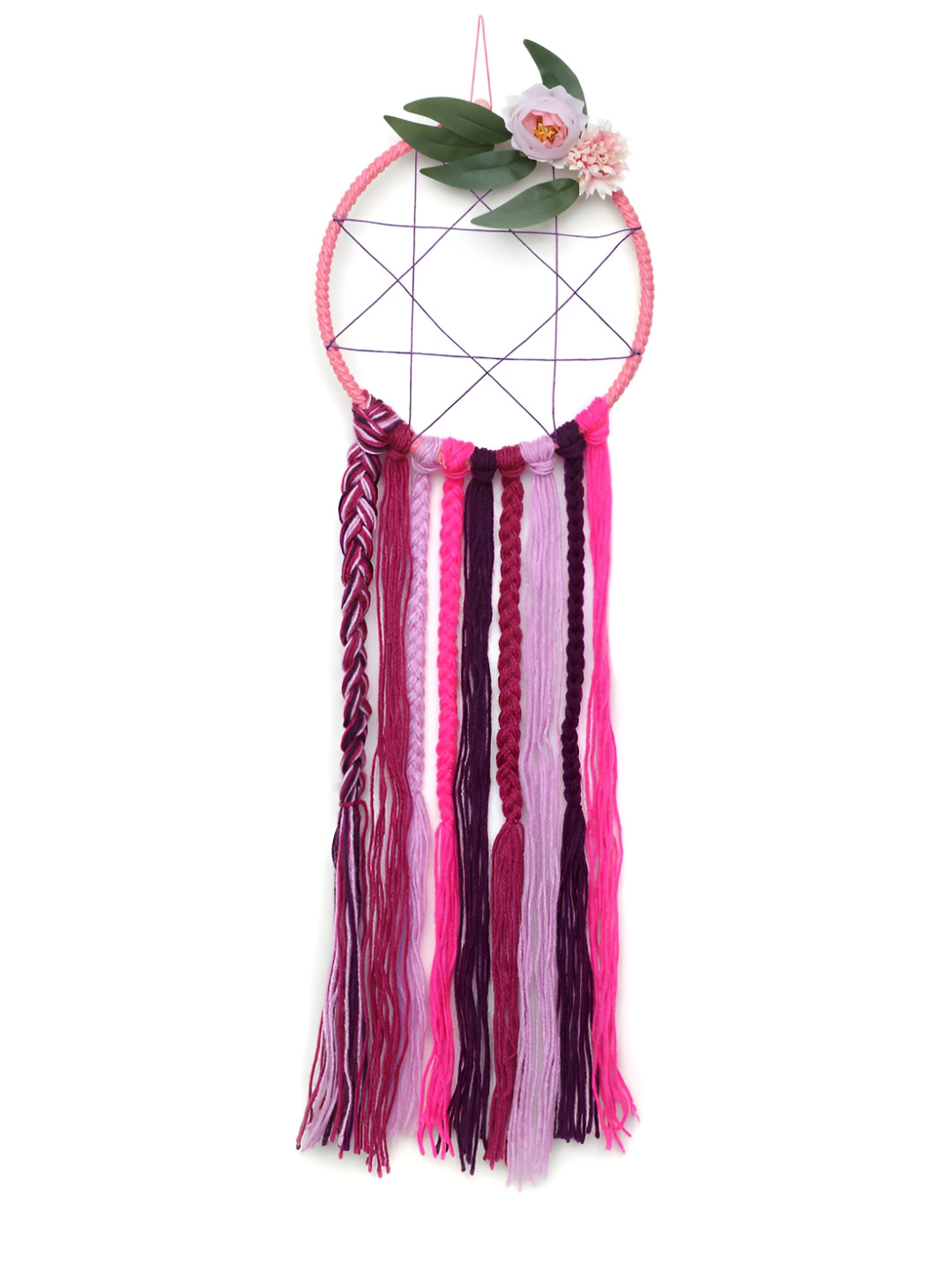 Arendelle Fabric Tasselled Hanging Hall Tapestries & Macrame-20In