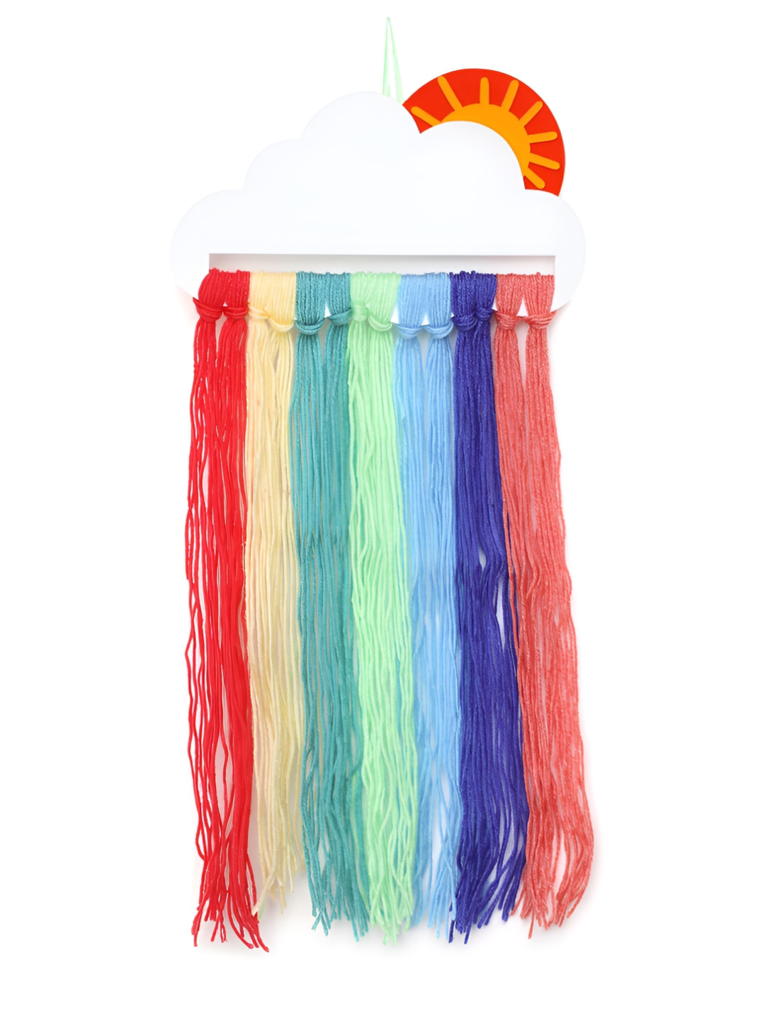 Arendelle Acrylic Bright Cloud Hair Bow Fabric Tasselled Matte Tapestries & Macrame-20In