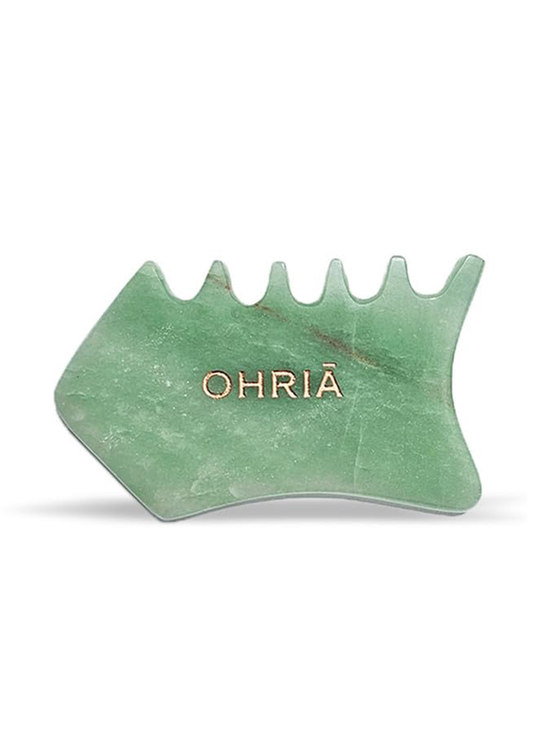 OHRIA AYURVEDA 100% Green Aventurine Stone for 2-in-1 Skin & Hair Wellness Massage Tool