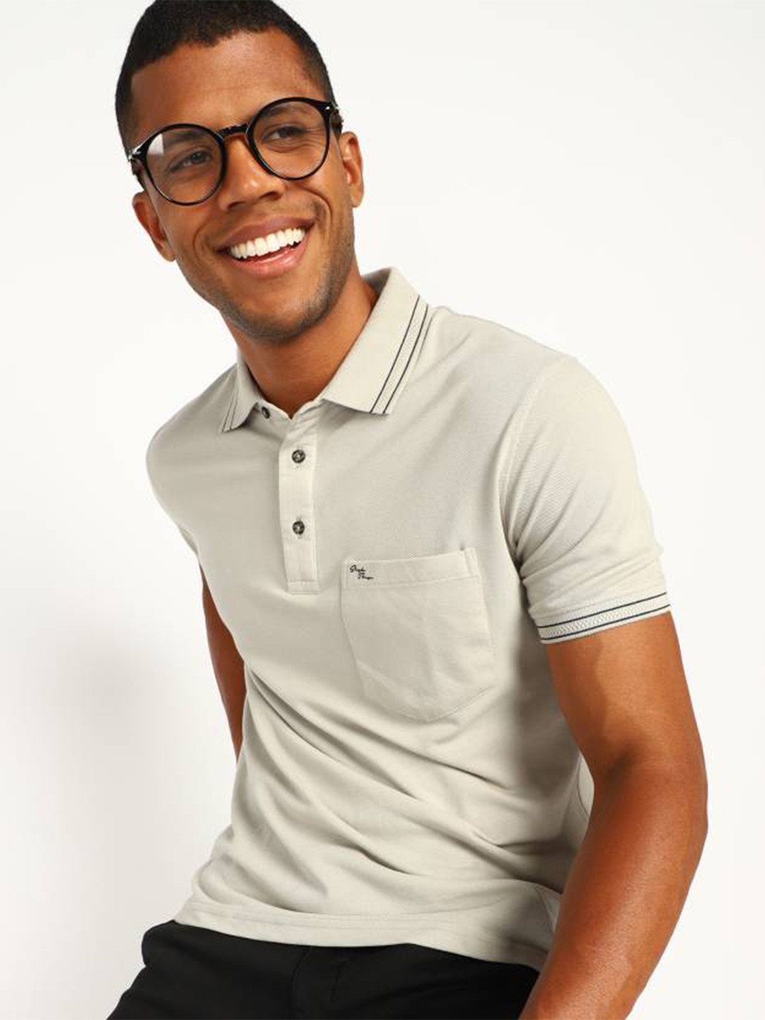 Fort Collins Polo Collar Short Sleeves Cotton T-shirt