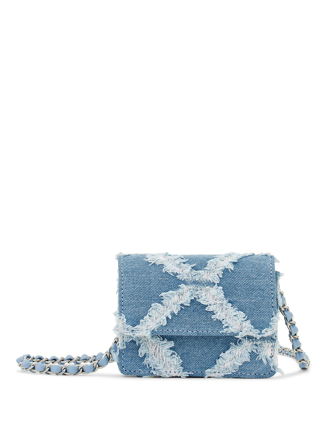 MIRAGGIO Textured Denim Mini Crossbody Bag