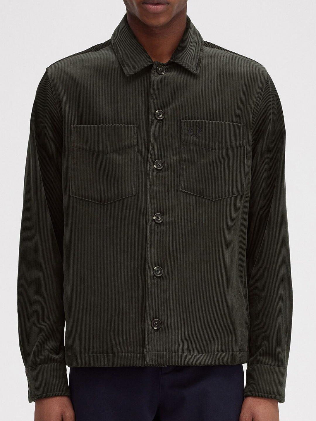 Fred Perry Spread Collar Corduroy Cotton Shacket