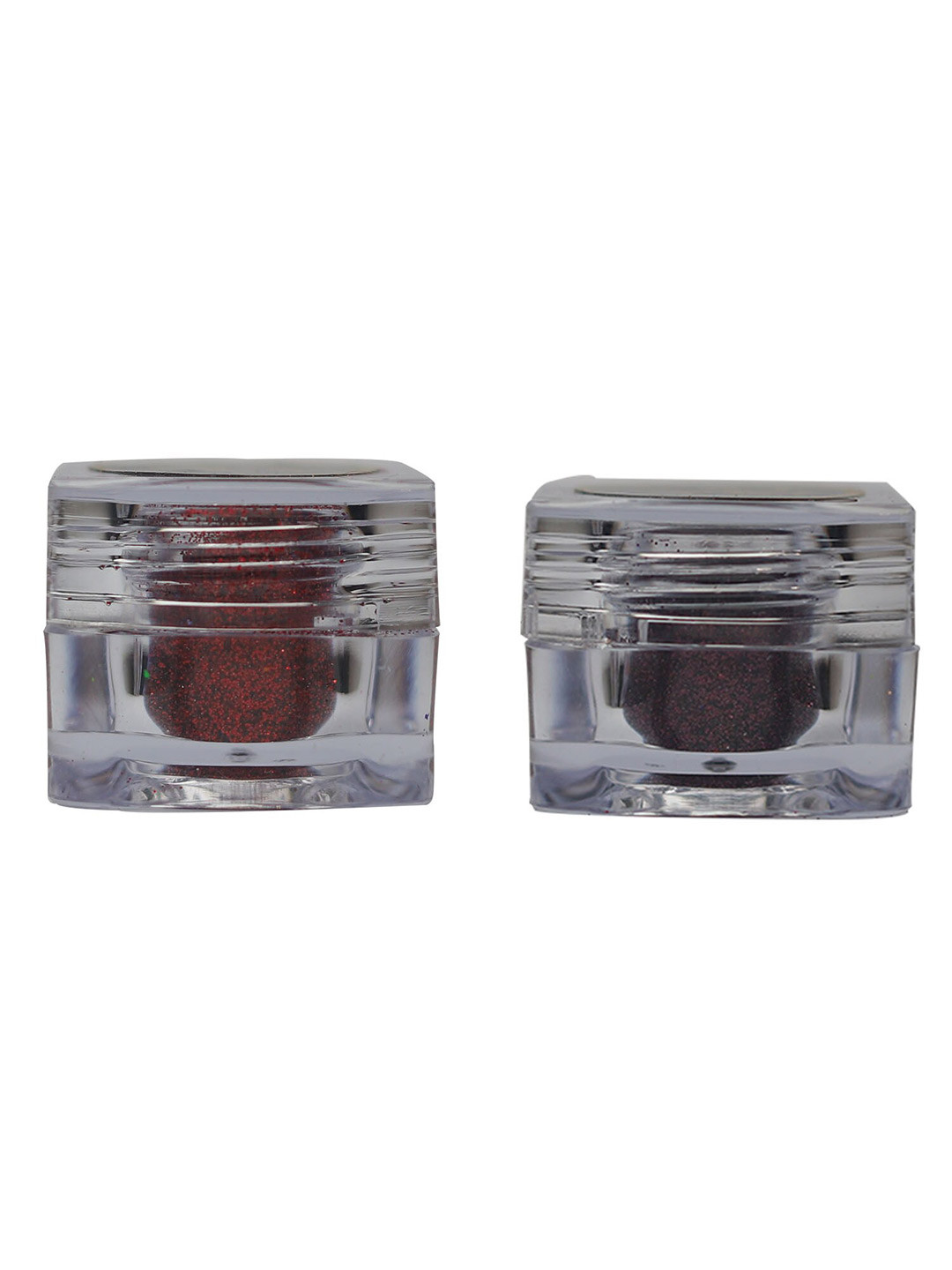 Veoni BELLE Set of 2 HD Holographic Glitter Eyeshadows 5g Each - Ruby Red + Wine
