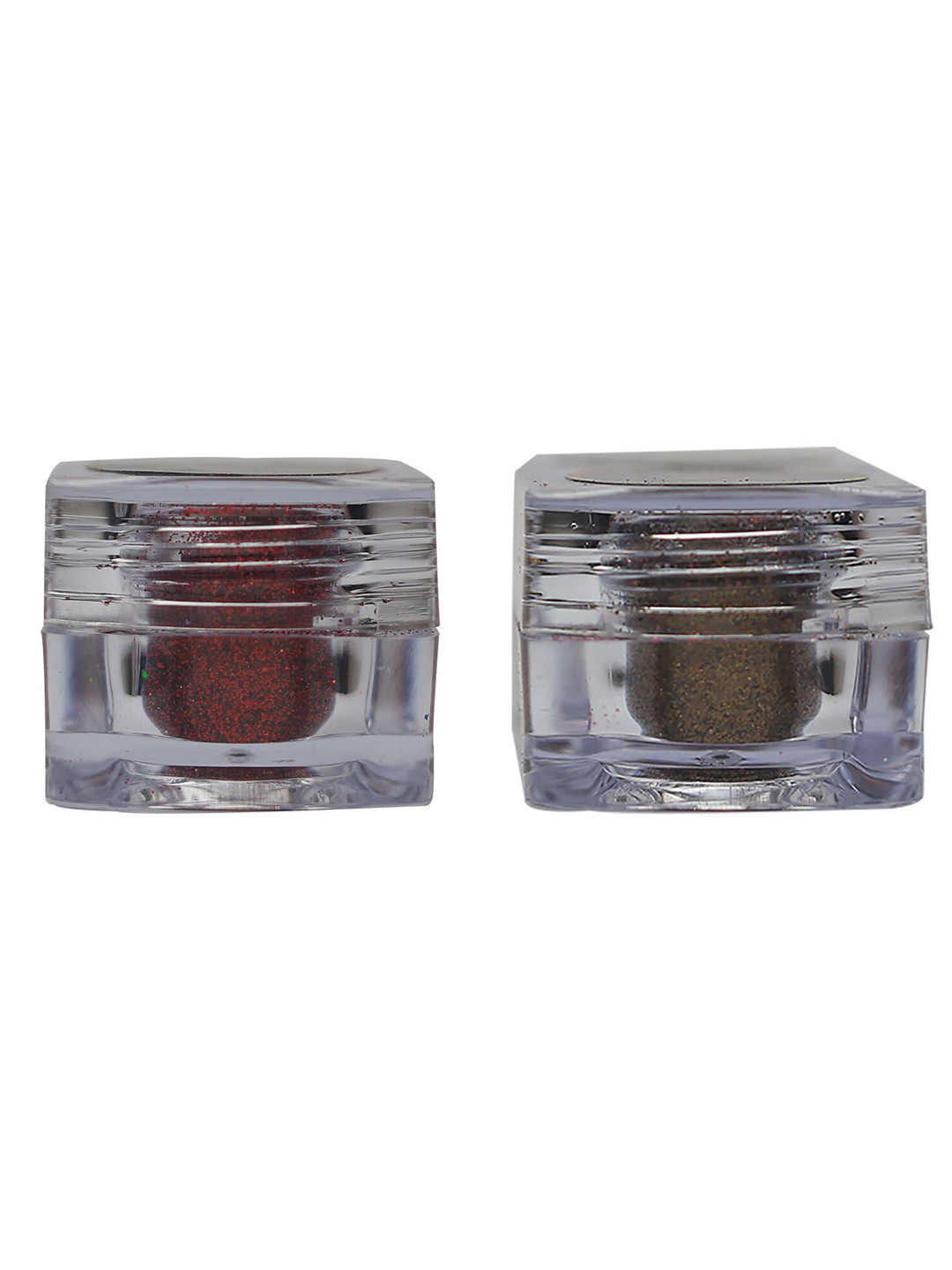 Veoni BELLE Set of 2 HD Holographic Glitter Eye Shadow - Ruby Red  & Antique Gold - 5g