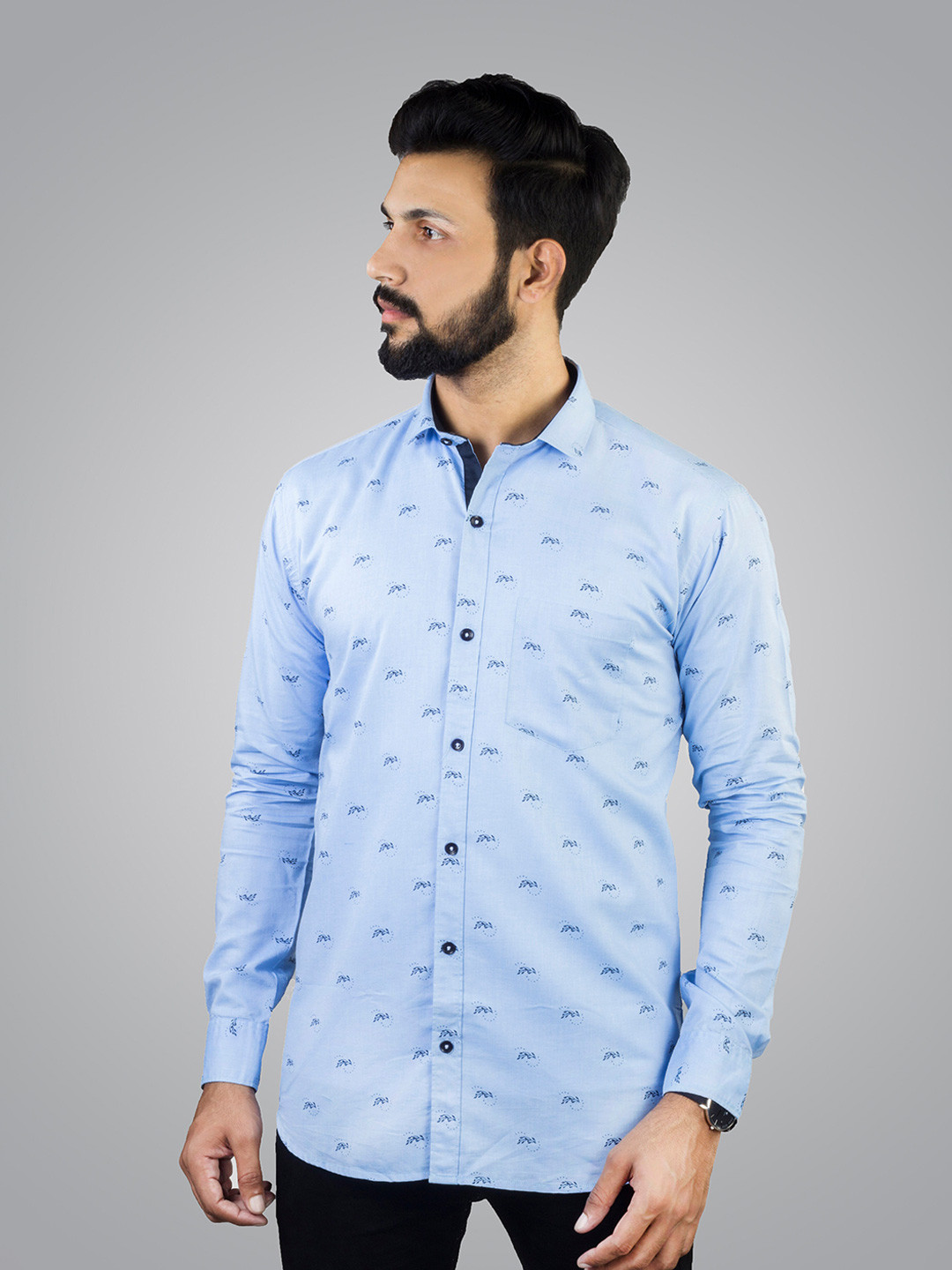 INDIAN THREADS Comfort Conversational Printed Cotton Casual Shirt