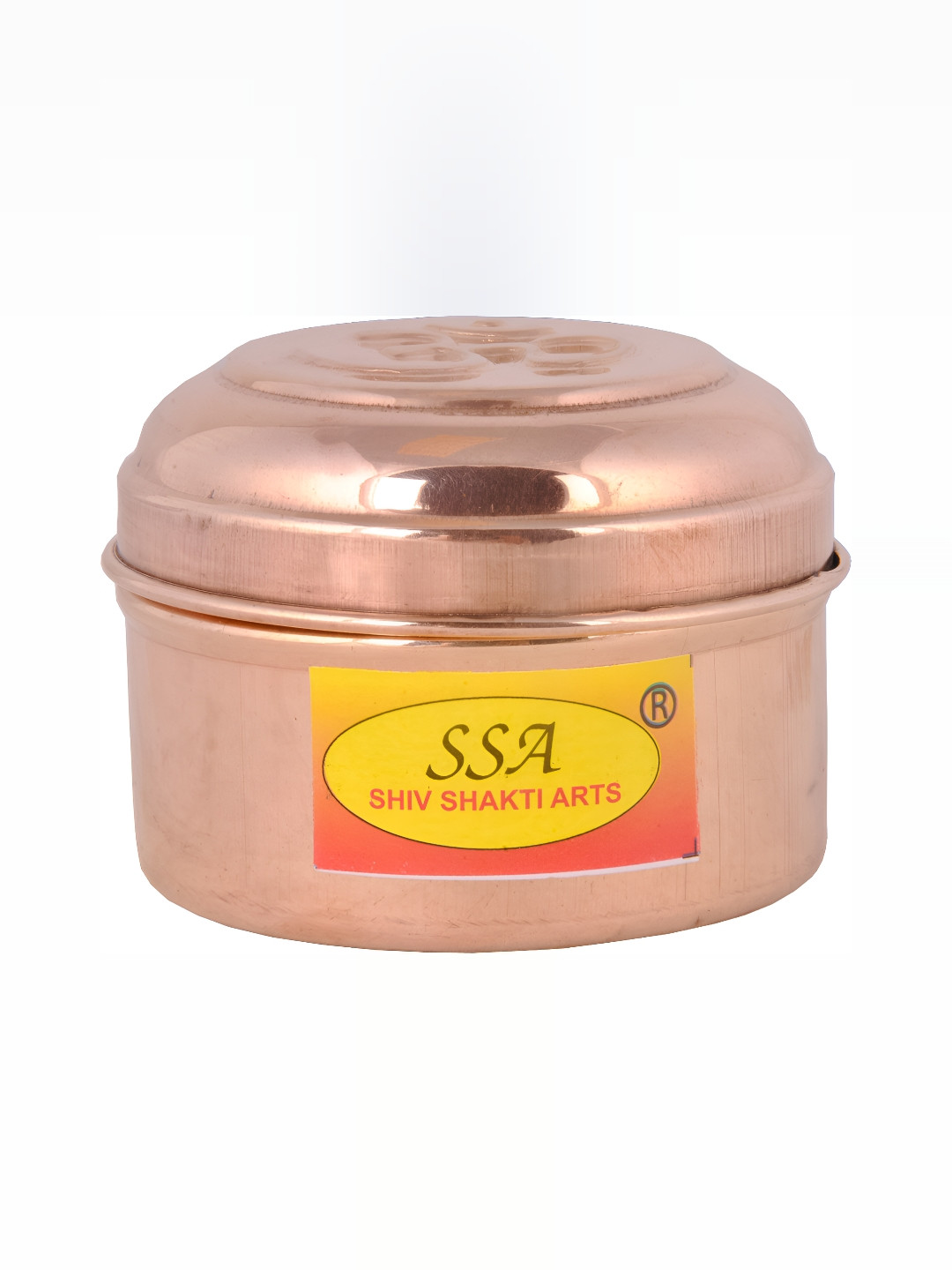 Shivshakti Arts Brown Copper Flip Top Graduated Container-150ml