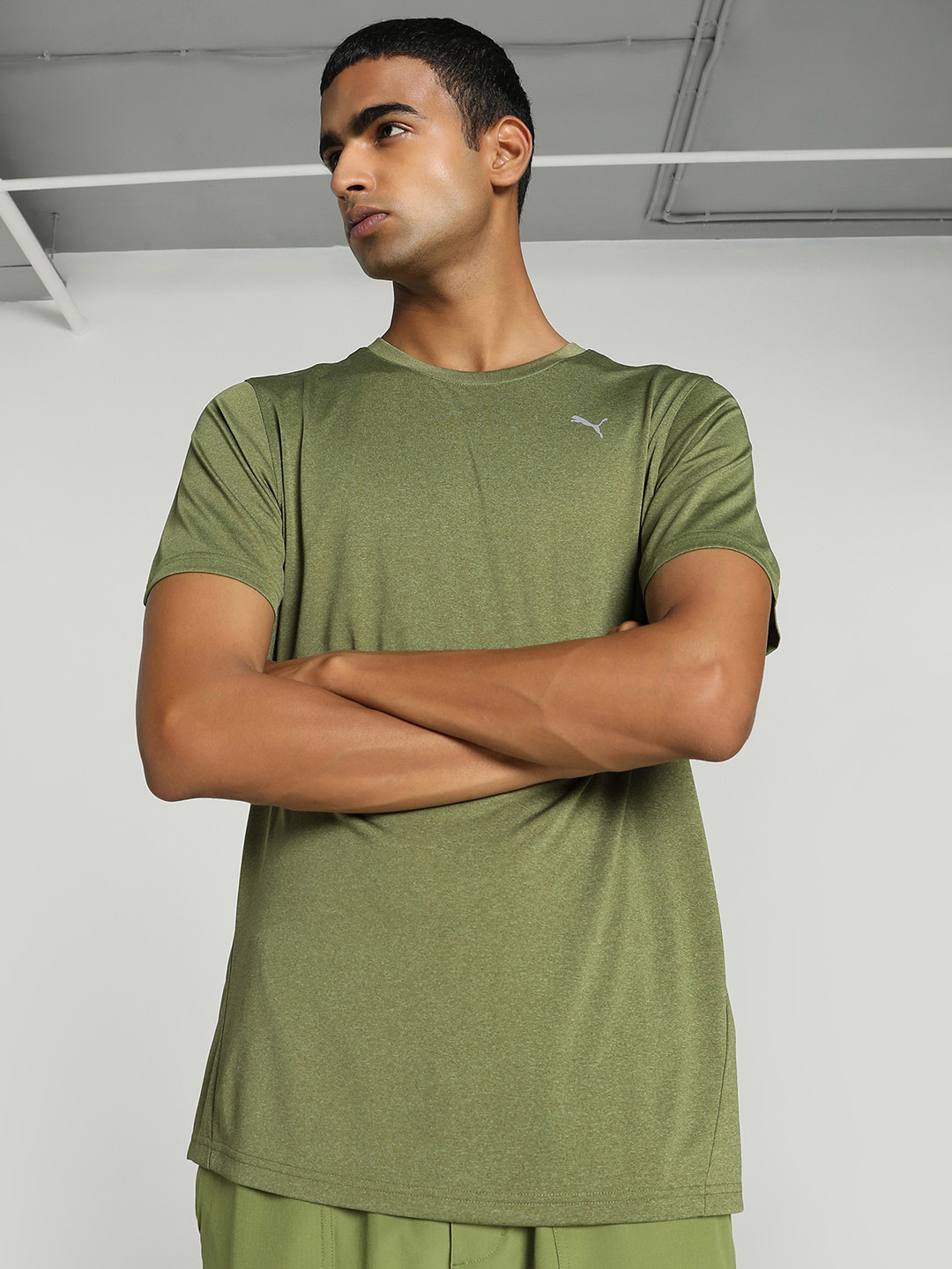 Puma Short Sleeves Performance Heather Training T-shirt