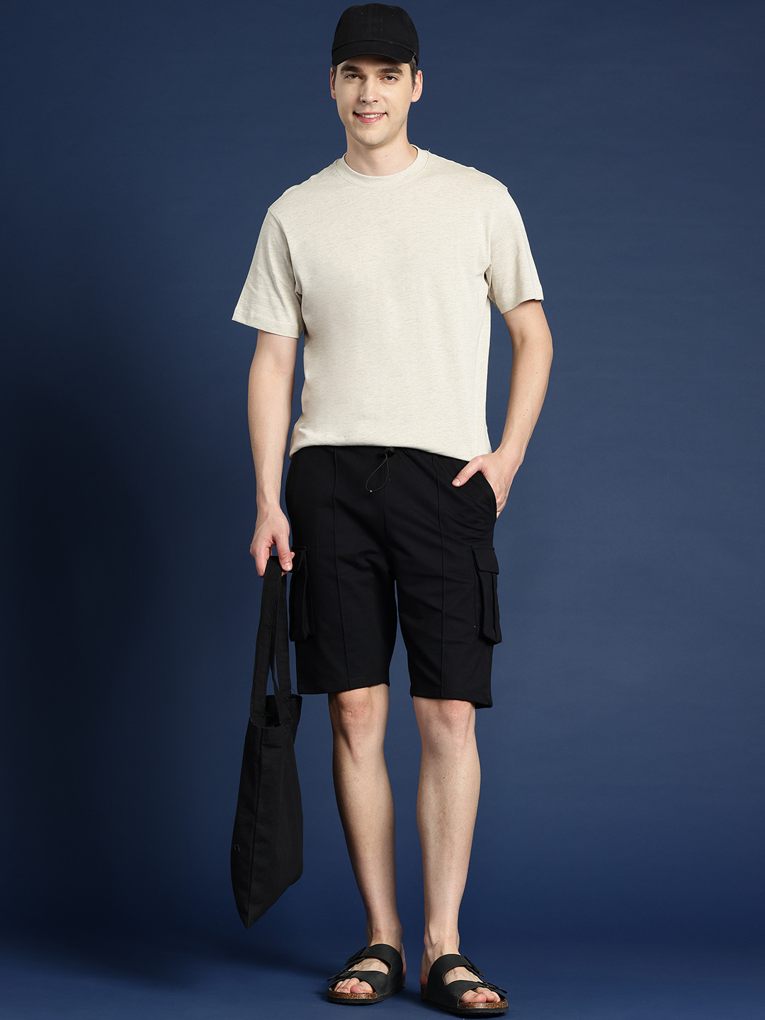 Mast & Harbour Men Knit Cargo Shorts