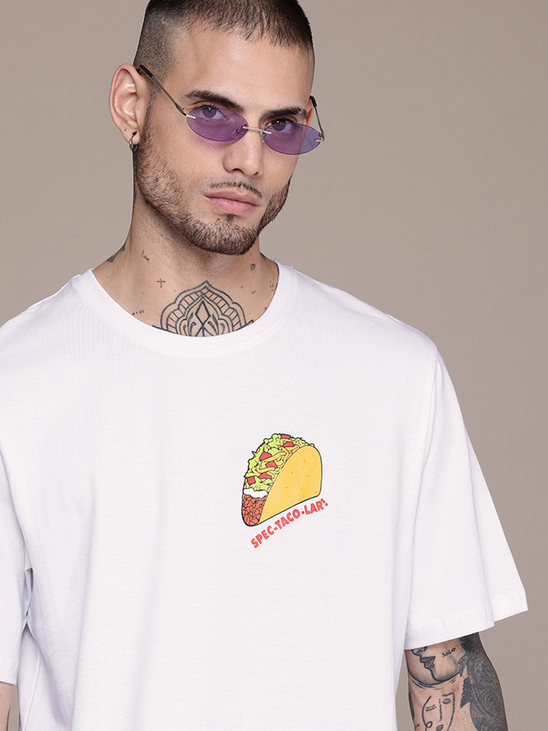WROGN Men Pure Cotton T-shirt
