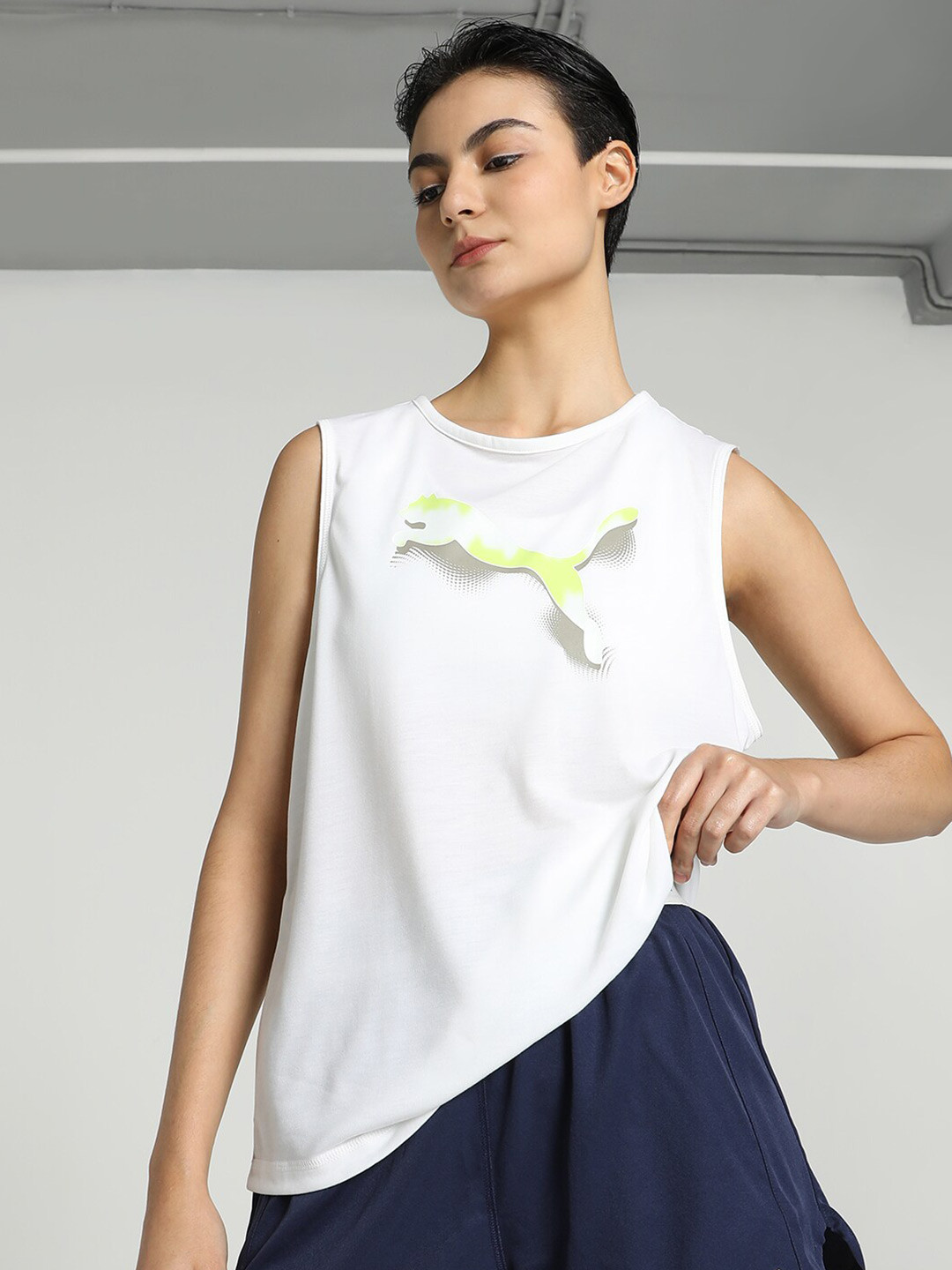 Puma Brand Logo Printed Sleeveless T-shirt