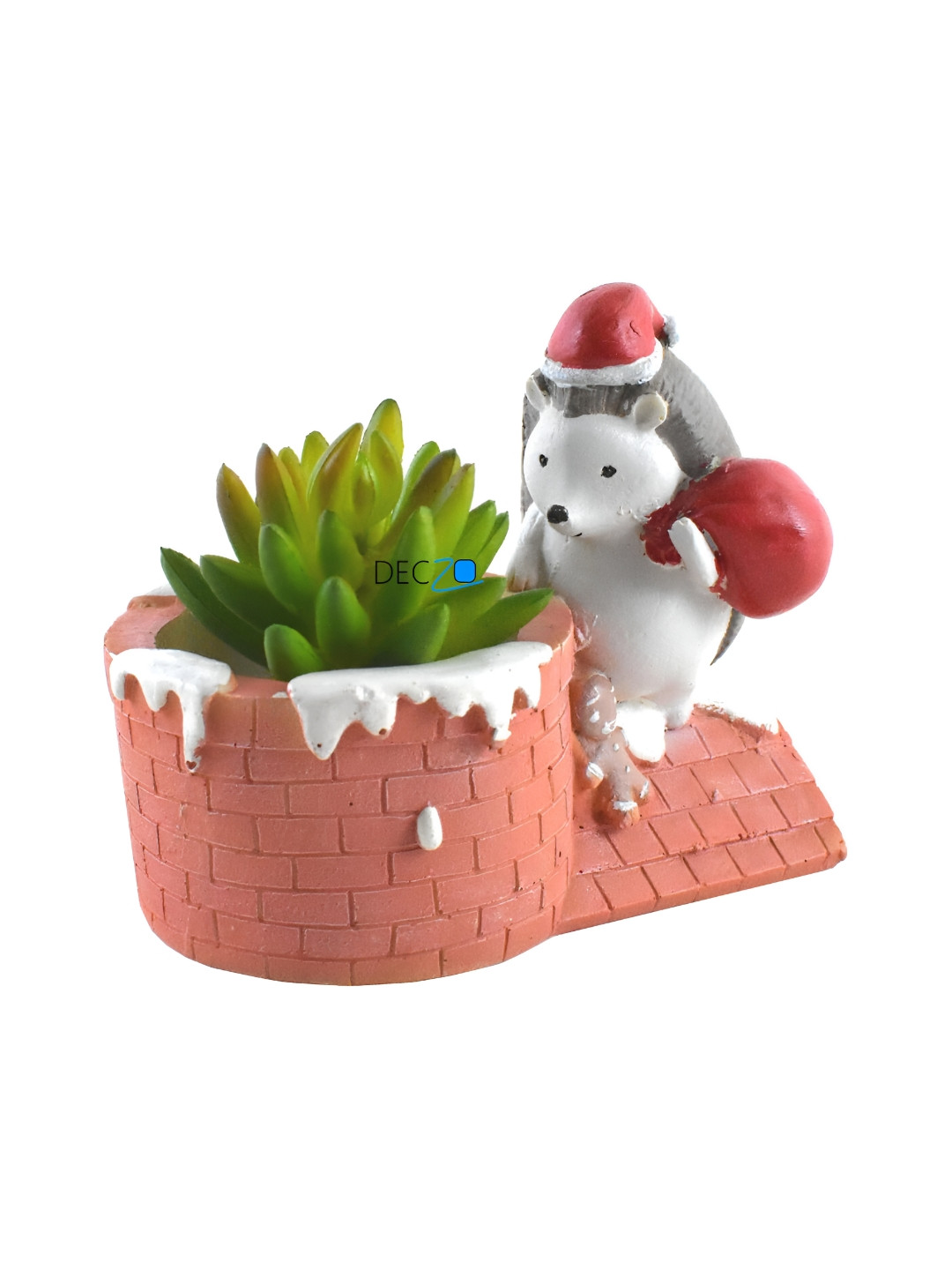 DECZO Pink Polyresin Matte Living Room Small Showpiece - 3.1 Inches