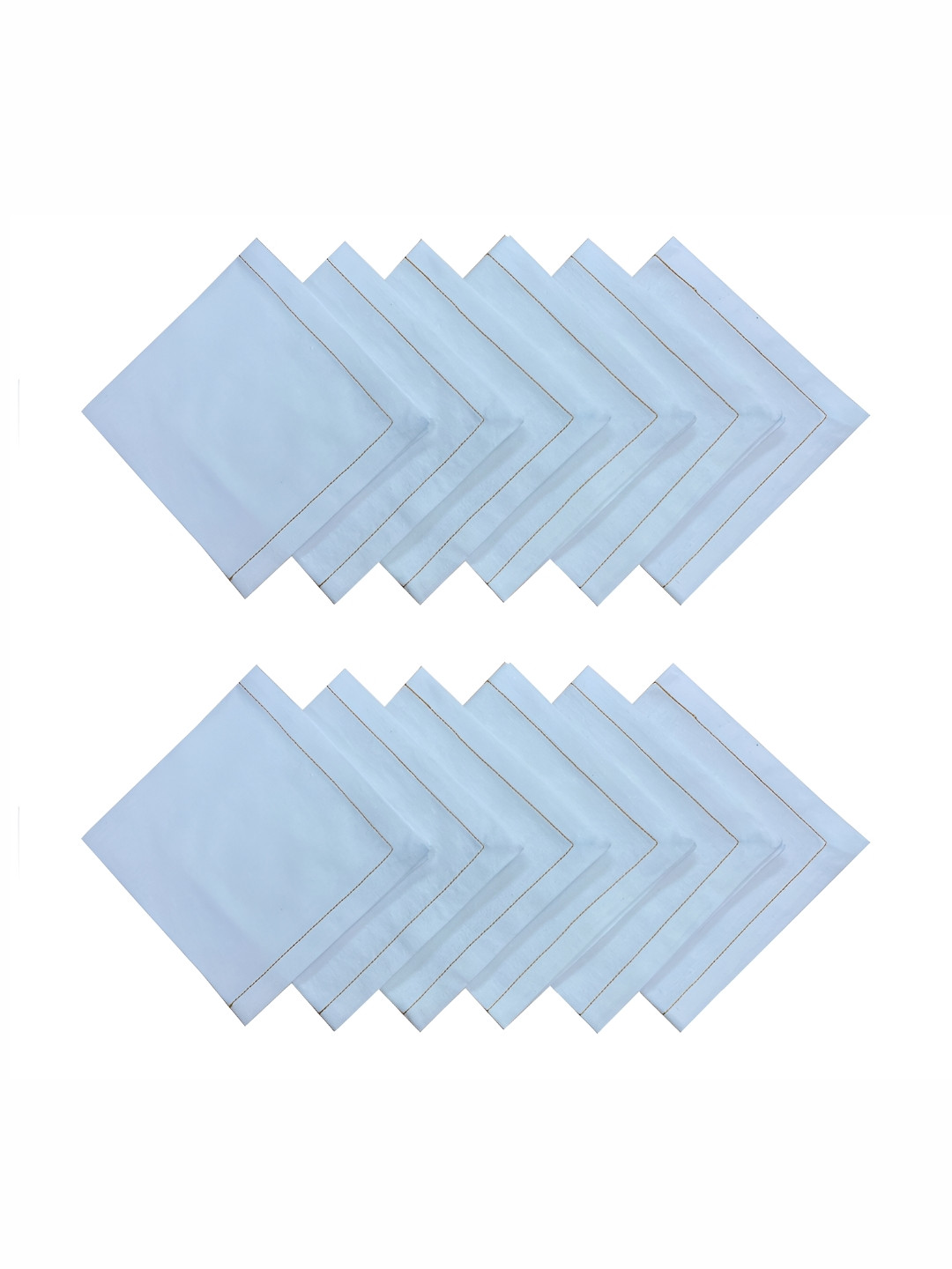 FOVEROS White 12 Pieces Cotton Table Napkins