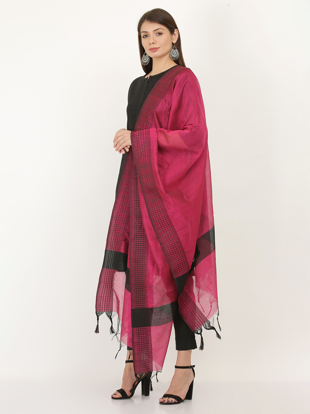 Livvie Tasselled Cotton Silk Dupatta