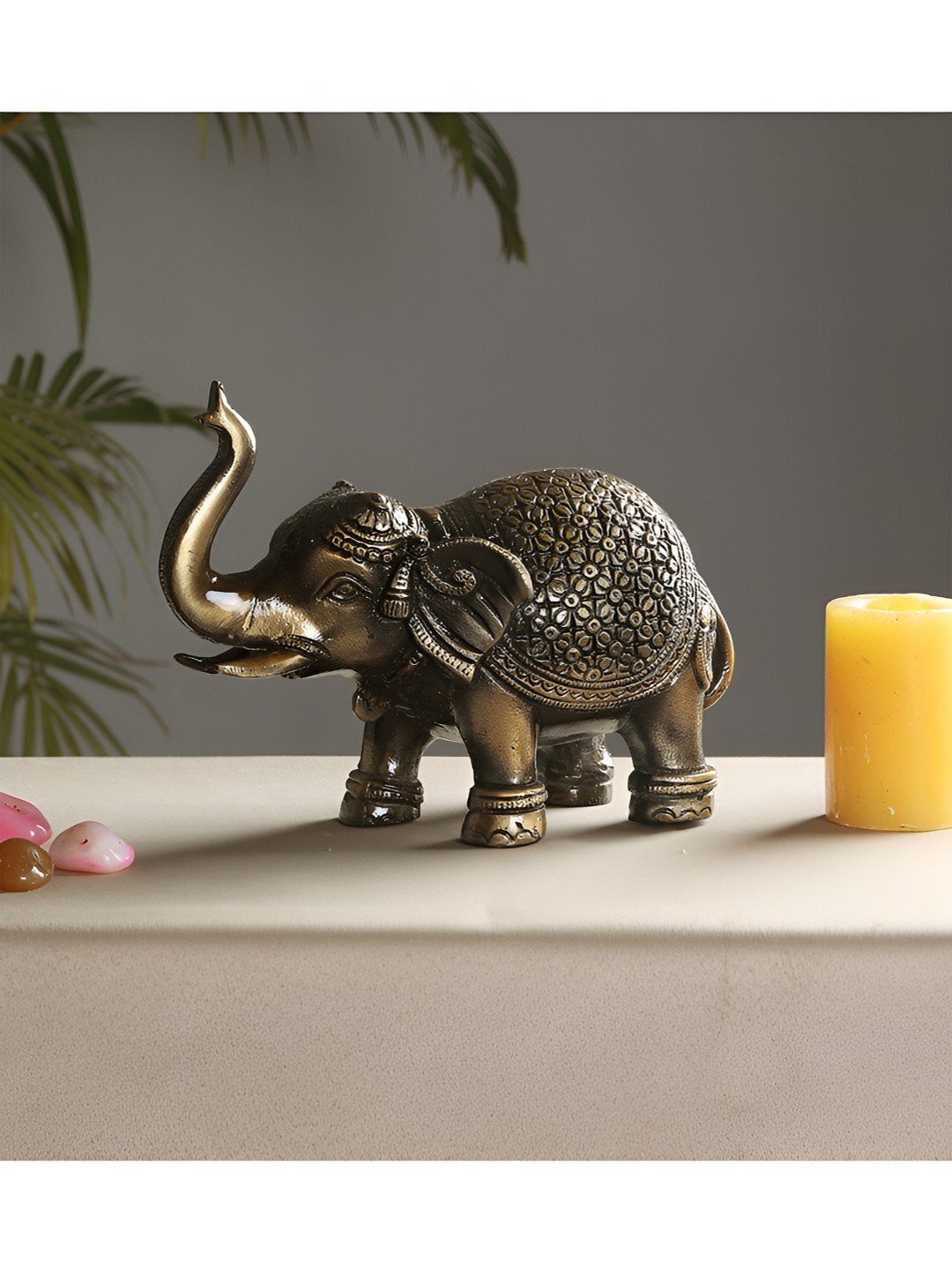 Two Moustaches Brown Birds And Animals Brass Figurine Small Showpiece