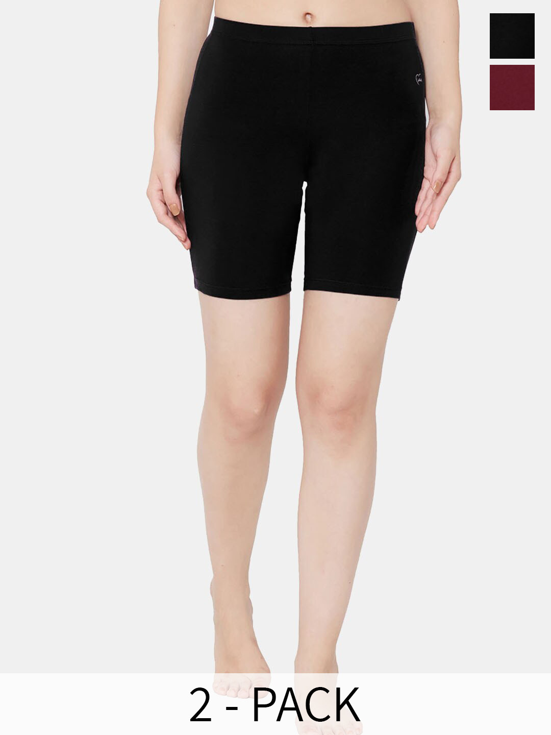 Juliet Pack Of 2 Cotton Mid Rise Boy Short
