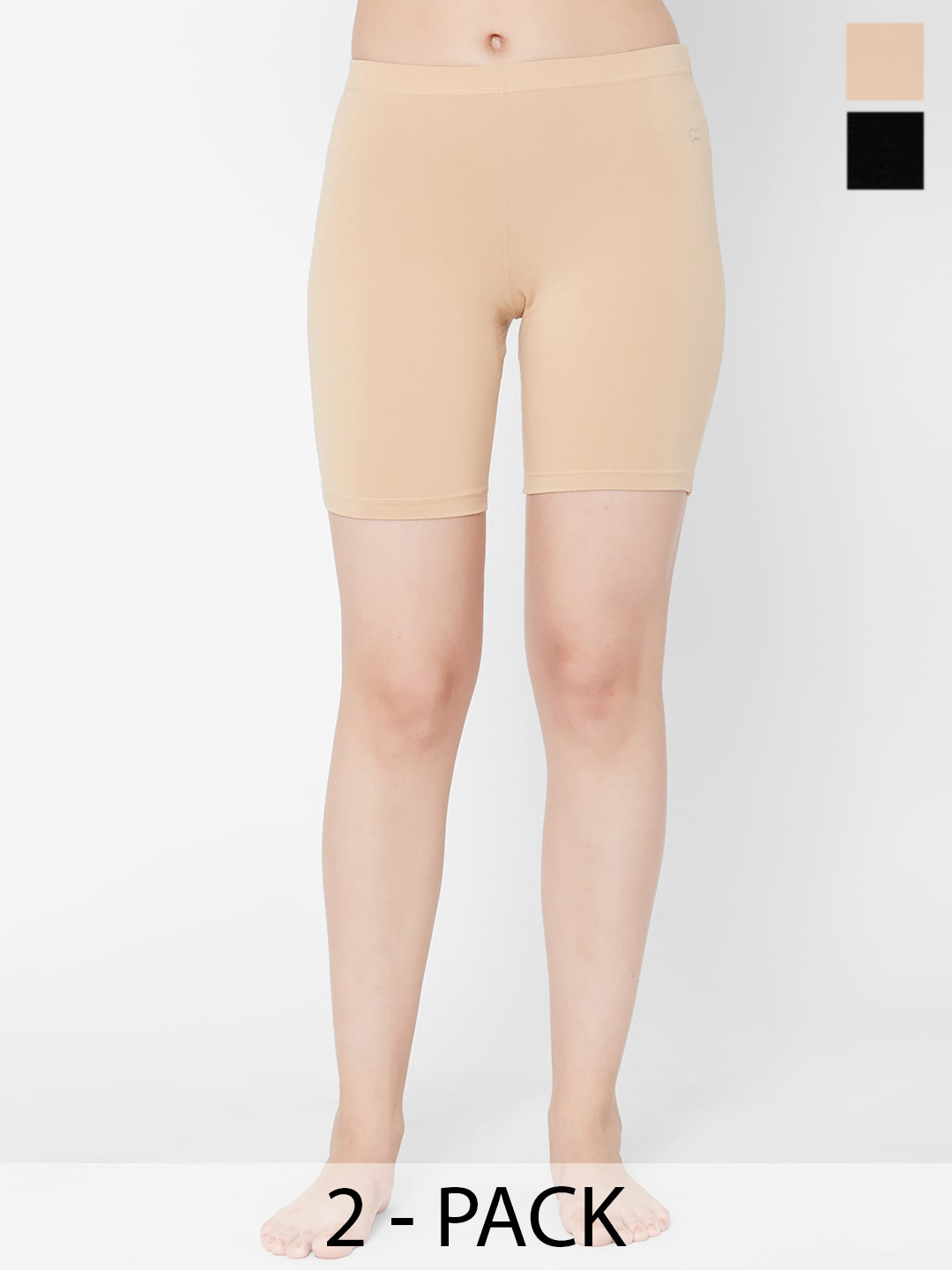 Juliet Women Pack Of 2 Cotton Boy Short Briefs SHORTIES SK-BK-S