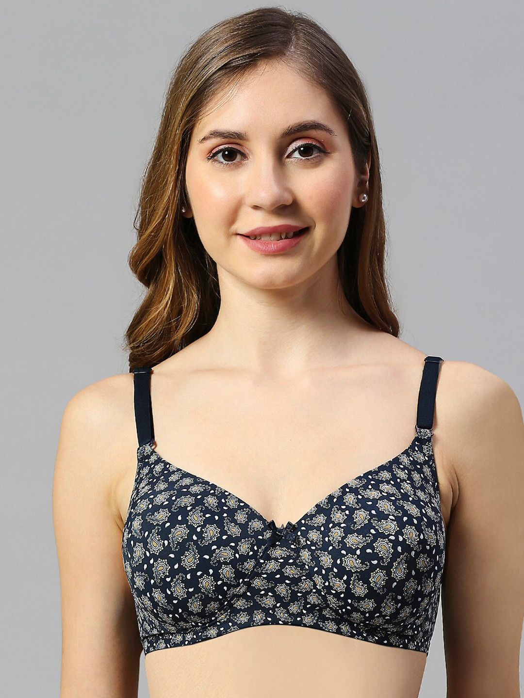 Smarty Pants Abstract Printed Full Coverage Lightly Padded T-shirt Bra - All Day Comfort