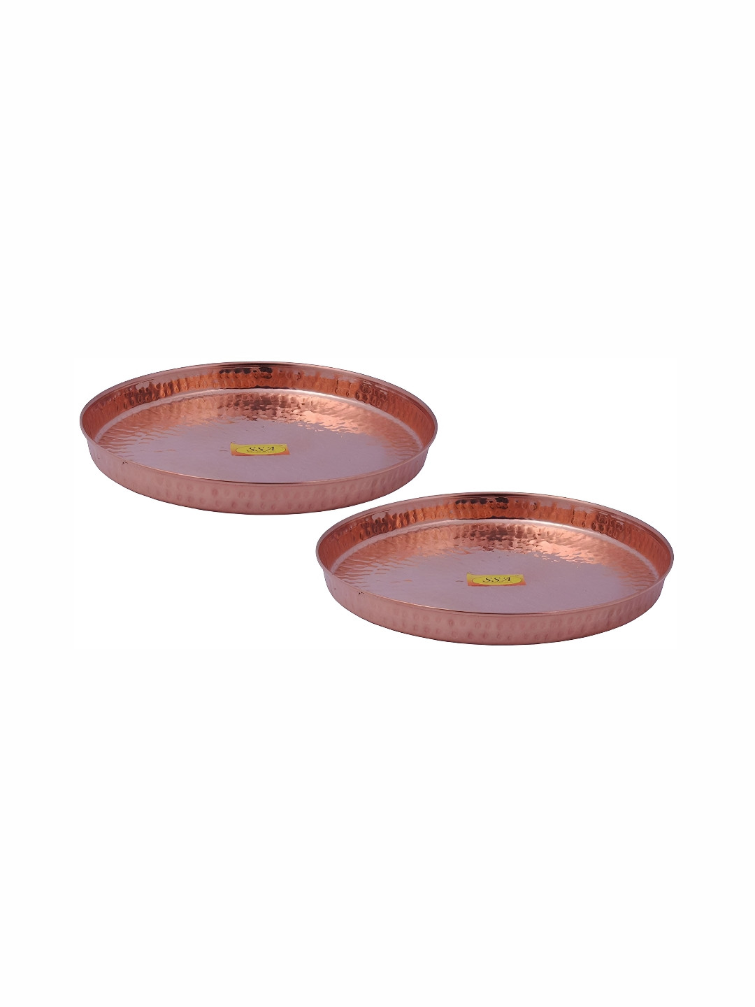 Shivshakti Arts Copper Toned 2 Pieces Textured Copper Plates