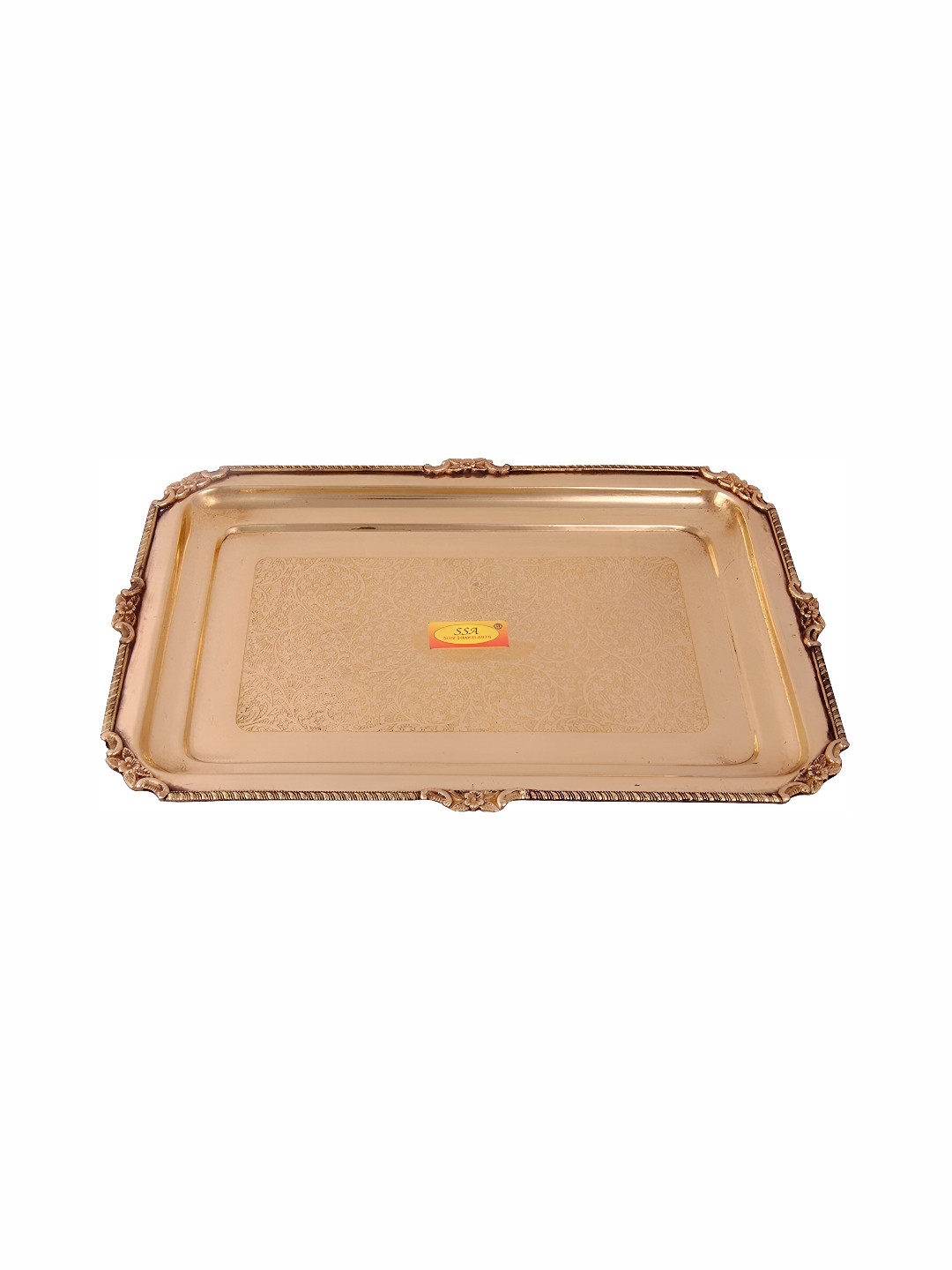 Shivshakti Arts Gold-Toned Brass Glossy Plates