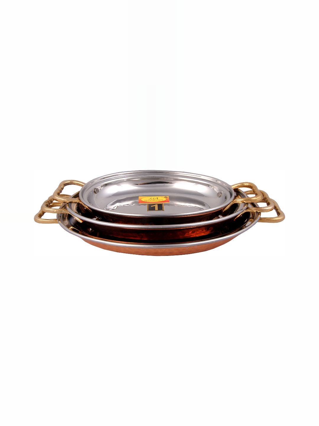 Shivshakti Arts Silver Toned 3 Pieces Copper Plates