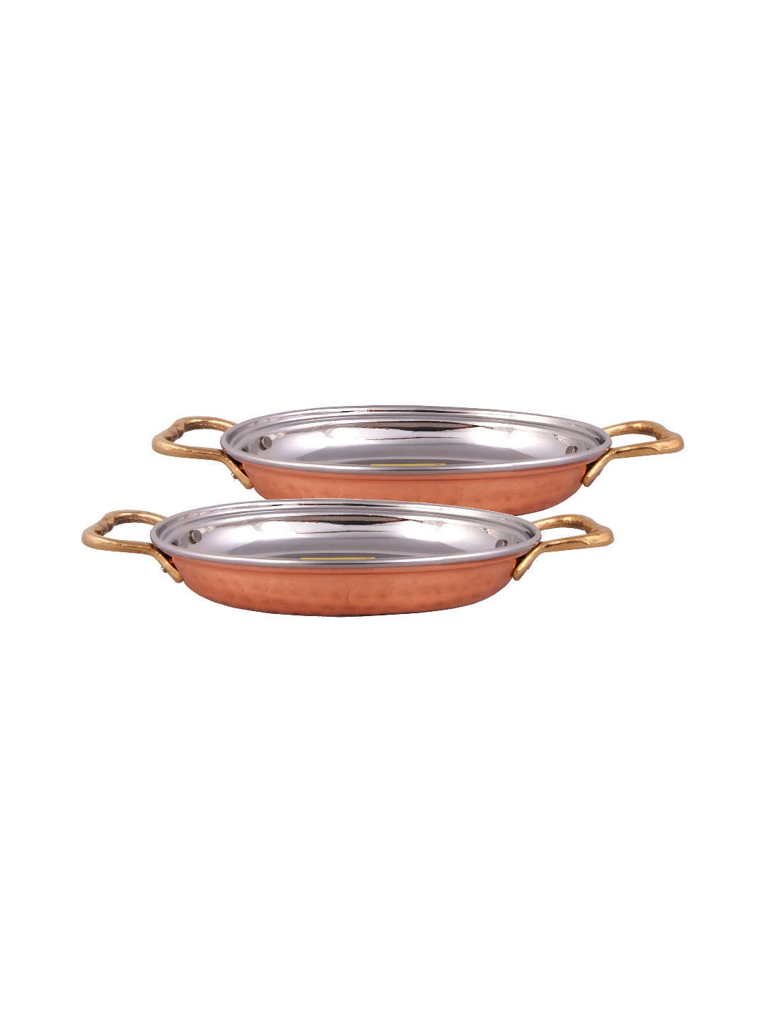 Shivshakti Arts Brown 2 Pieces Copper & Stainless Steel Bowls