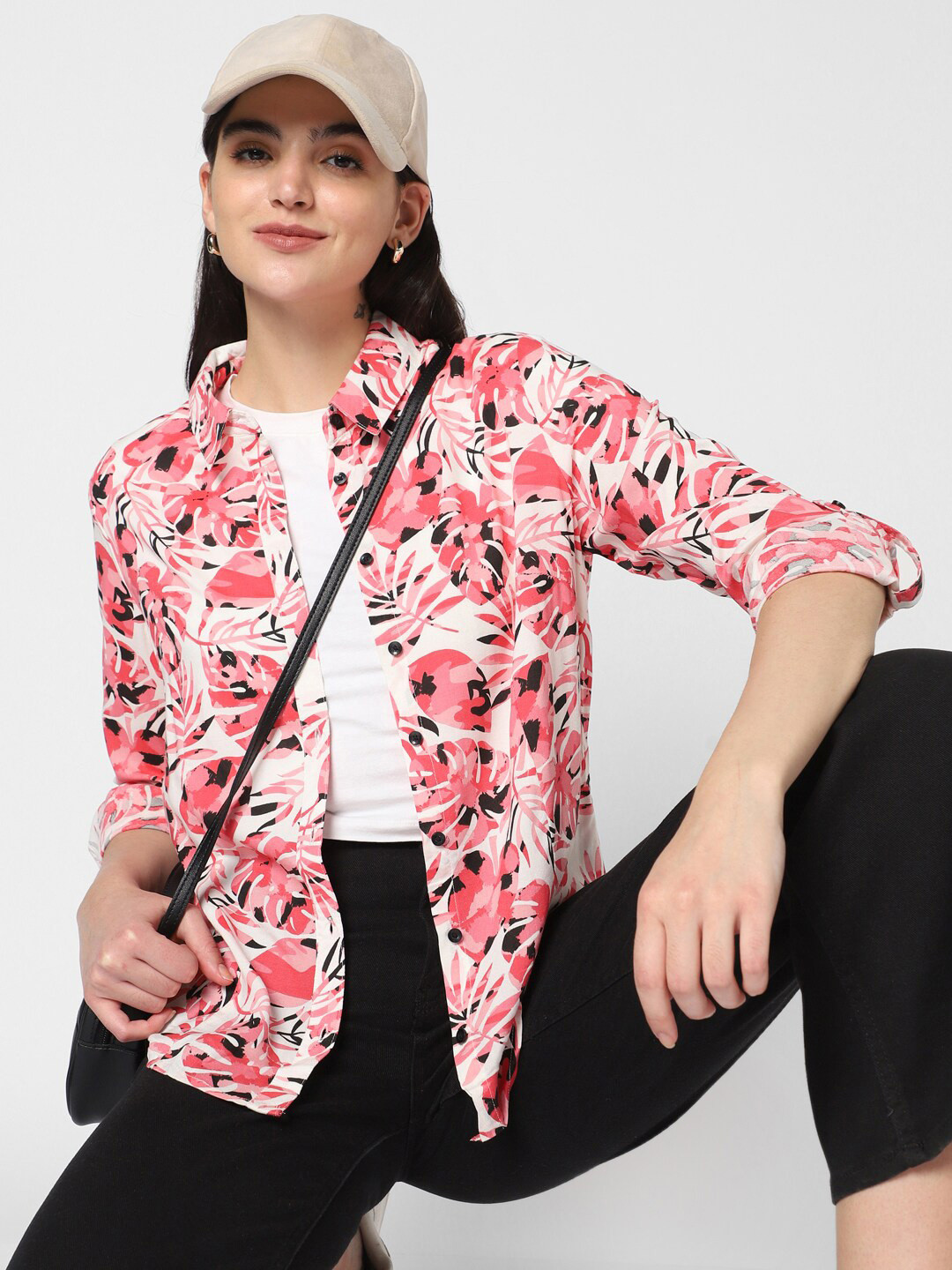 VASTRADO Leaf Printed Shirt