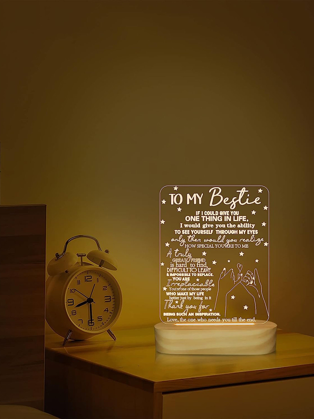 APNAPHOTO Transparent 3D Illusion Table Lamp