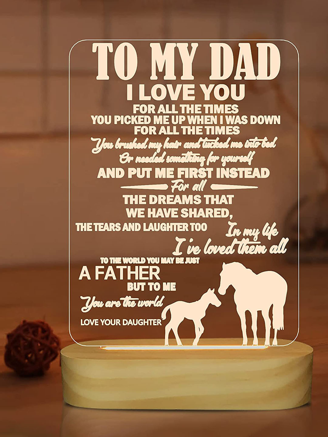 APNAPHOTO Transparent 3D Illusion Table Lamp