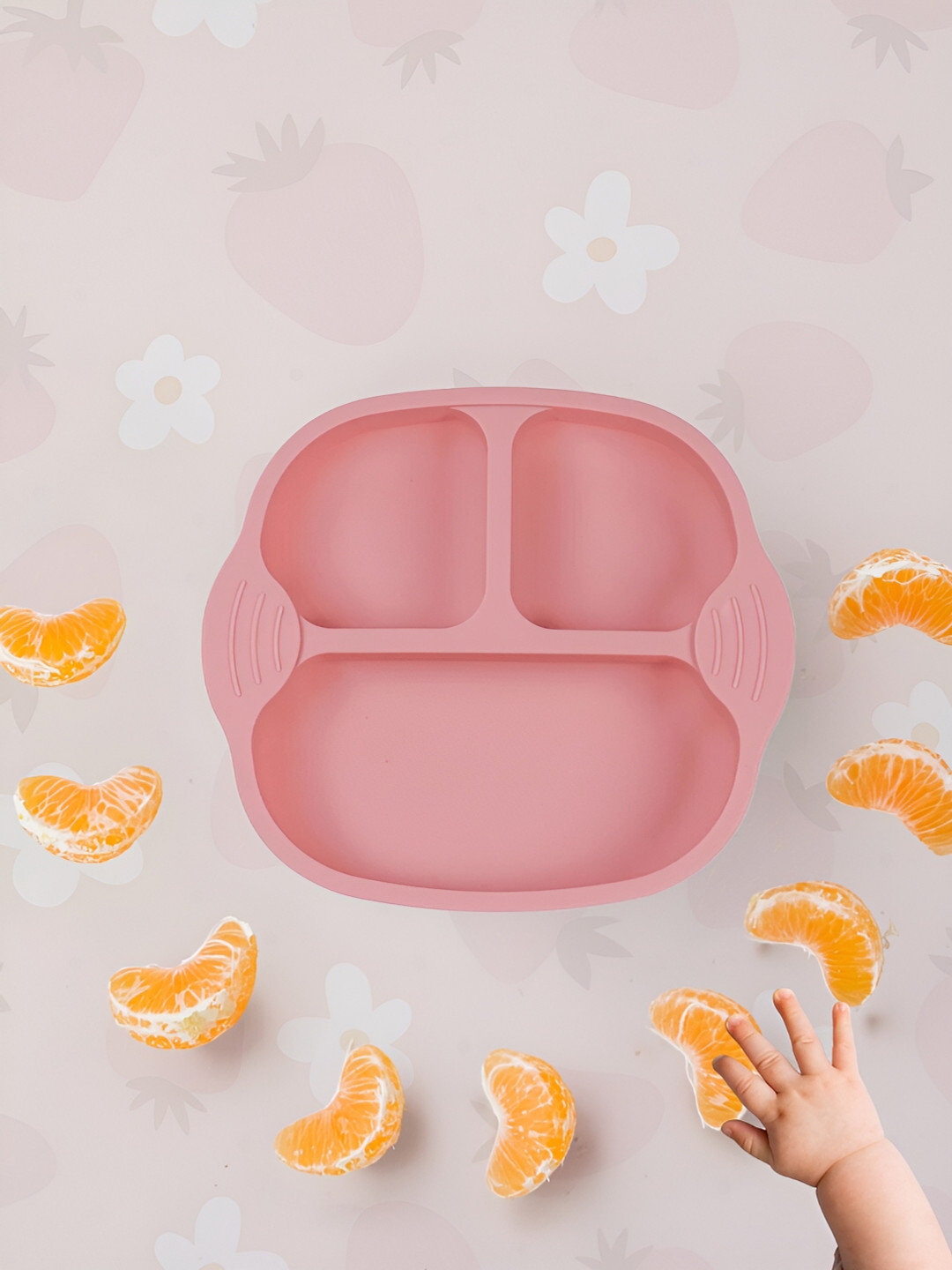 UniKart Infants Pink Silicone Matte Plate