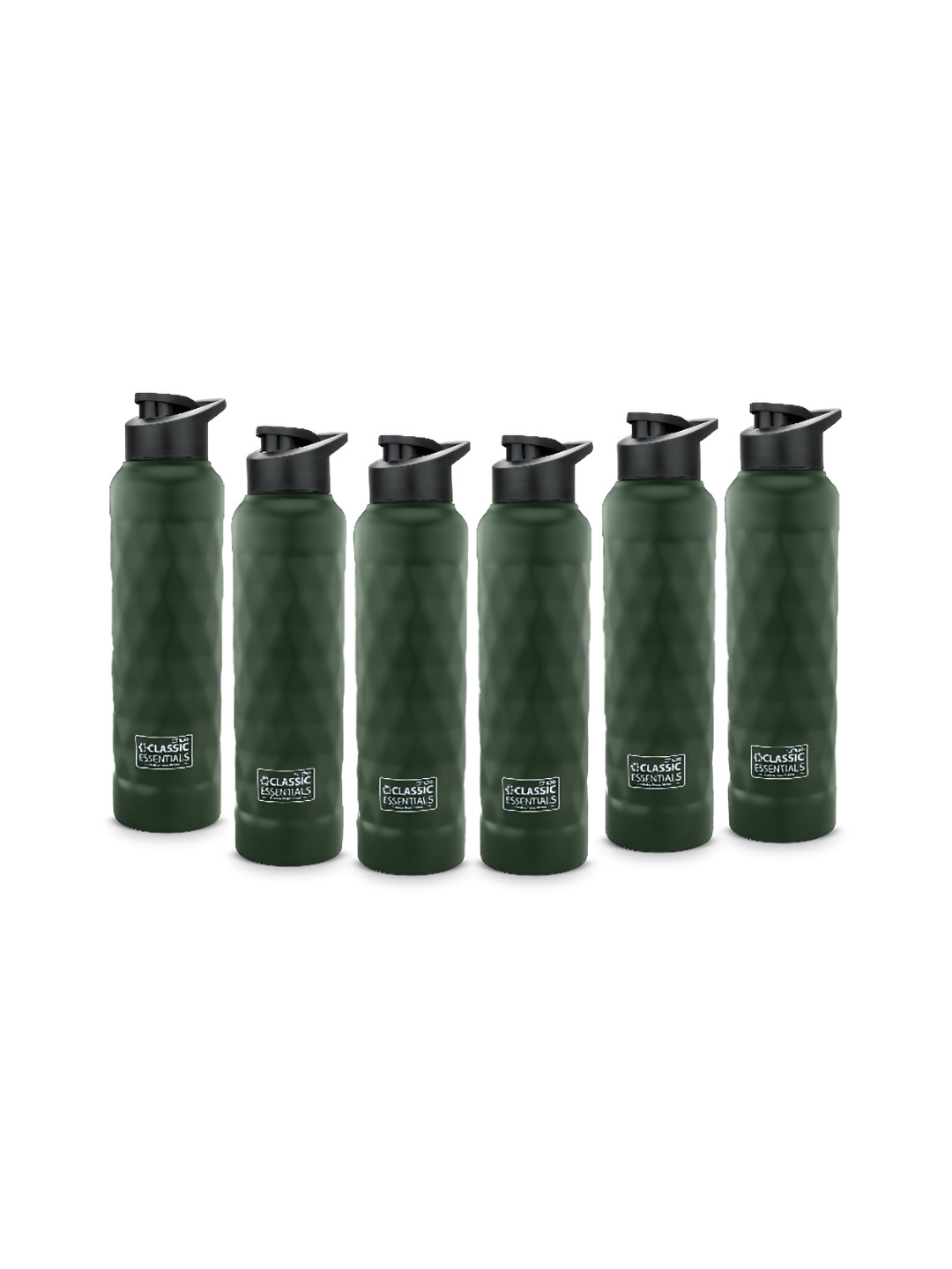 Classic Essentials Green Brand Logo Stainless Steel Light-weight 6 Piece Sipper - 1L