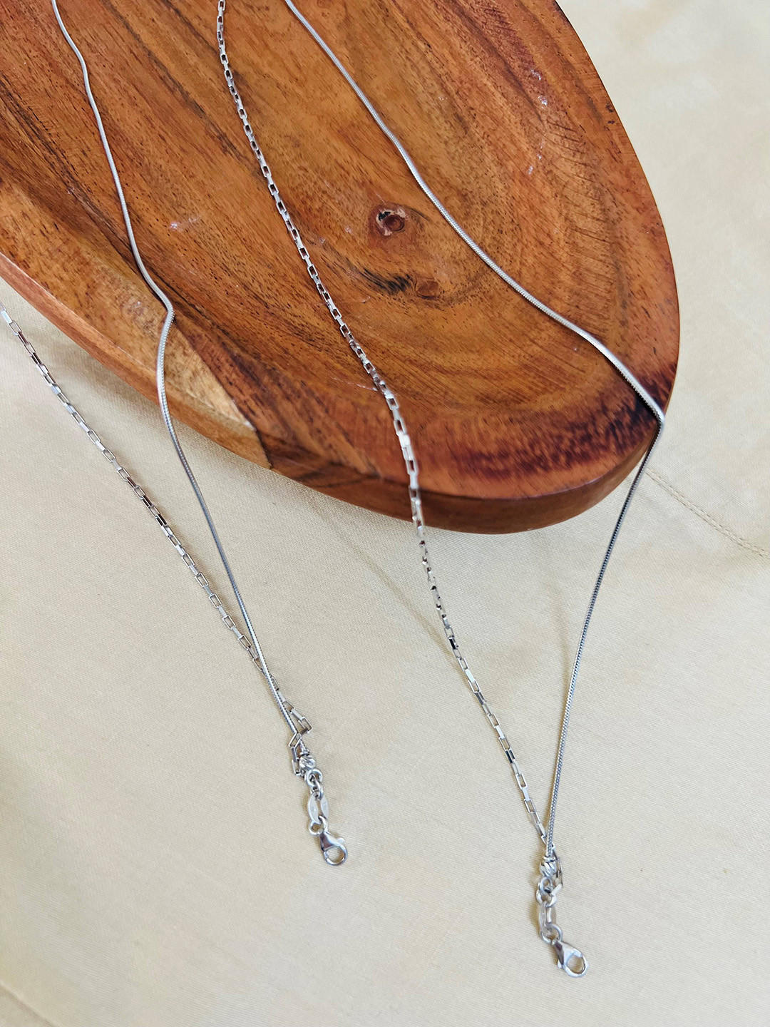 Arte Jewels Set Of 2 925 Sterling Silver Chain Anklet