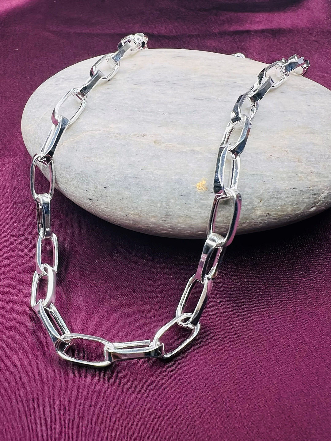 Arte Jewels Silver-Plated Necklace Chain