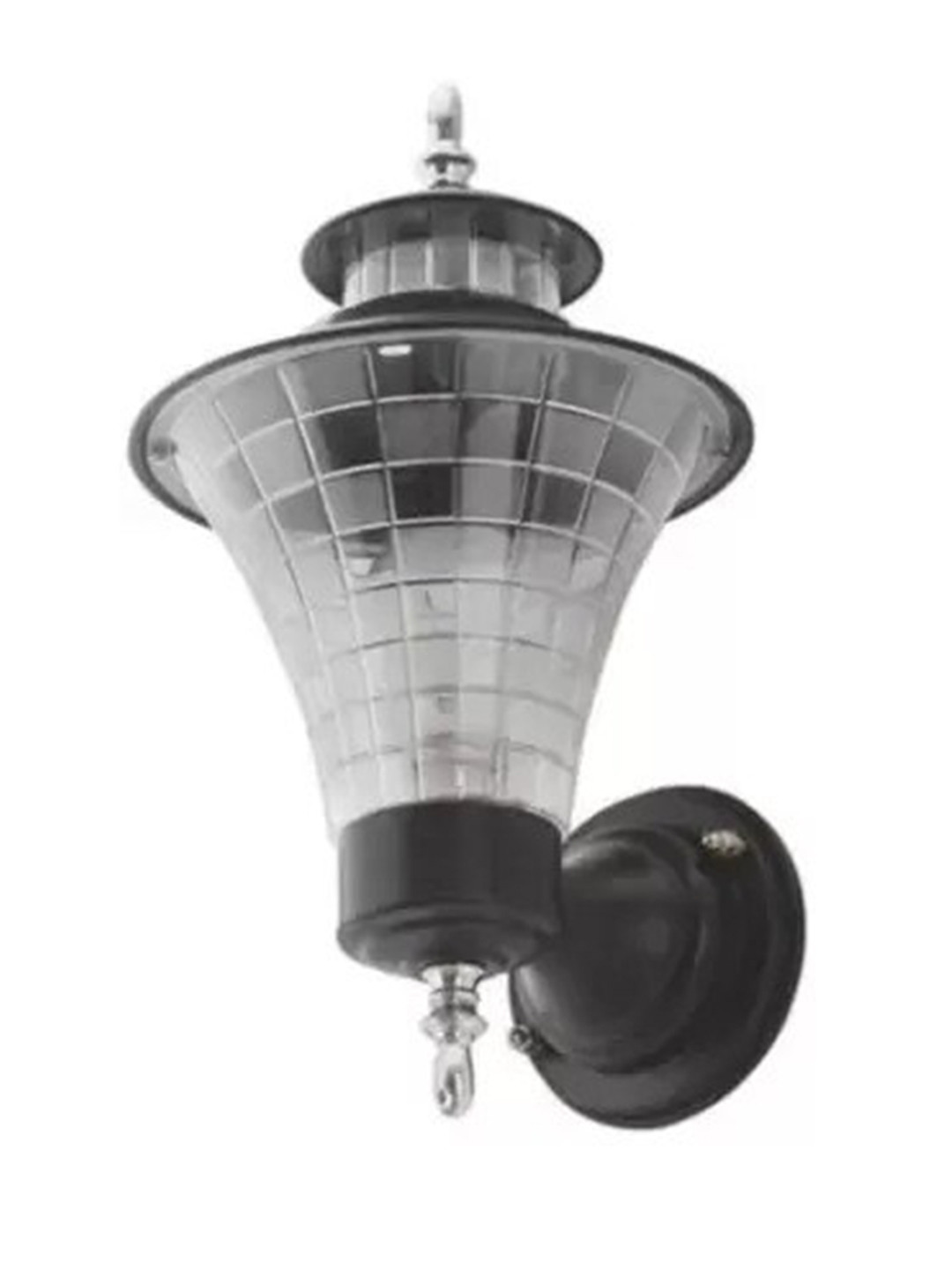 DENICRAAS Black & Transparent Textured Triangle Wall Lamp