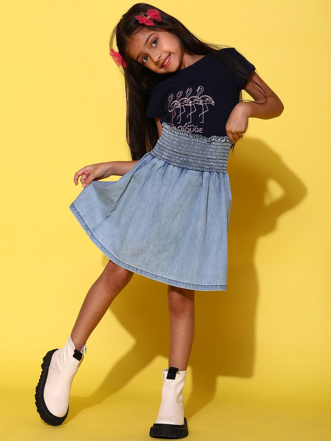 TALES & STORIES Girls Printed Short Sleeves Cotton T-shirt