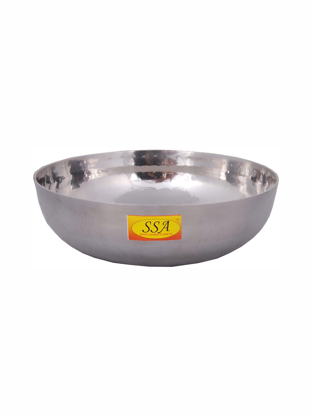 Shivshakti Arts Silver Toned Stainless Steel Cooking Kadhai  1.5 L